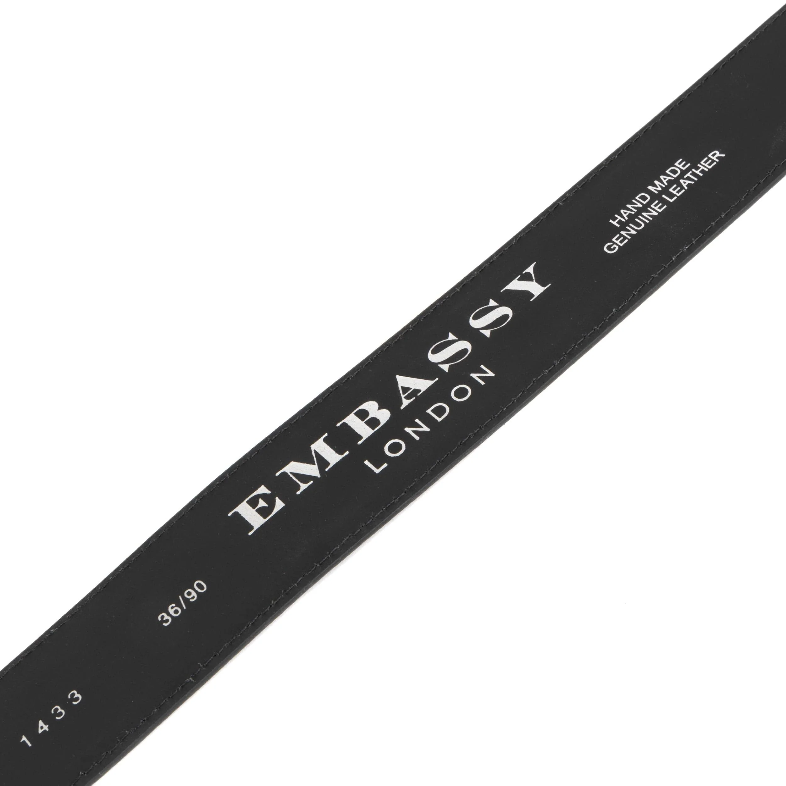 Alec - Black Gold - Men's quality leather belt with dark silver metal buckle - Image 5