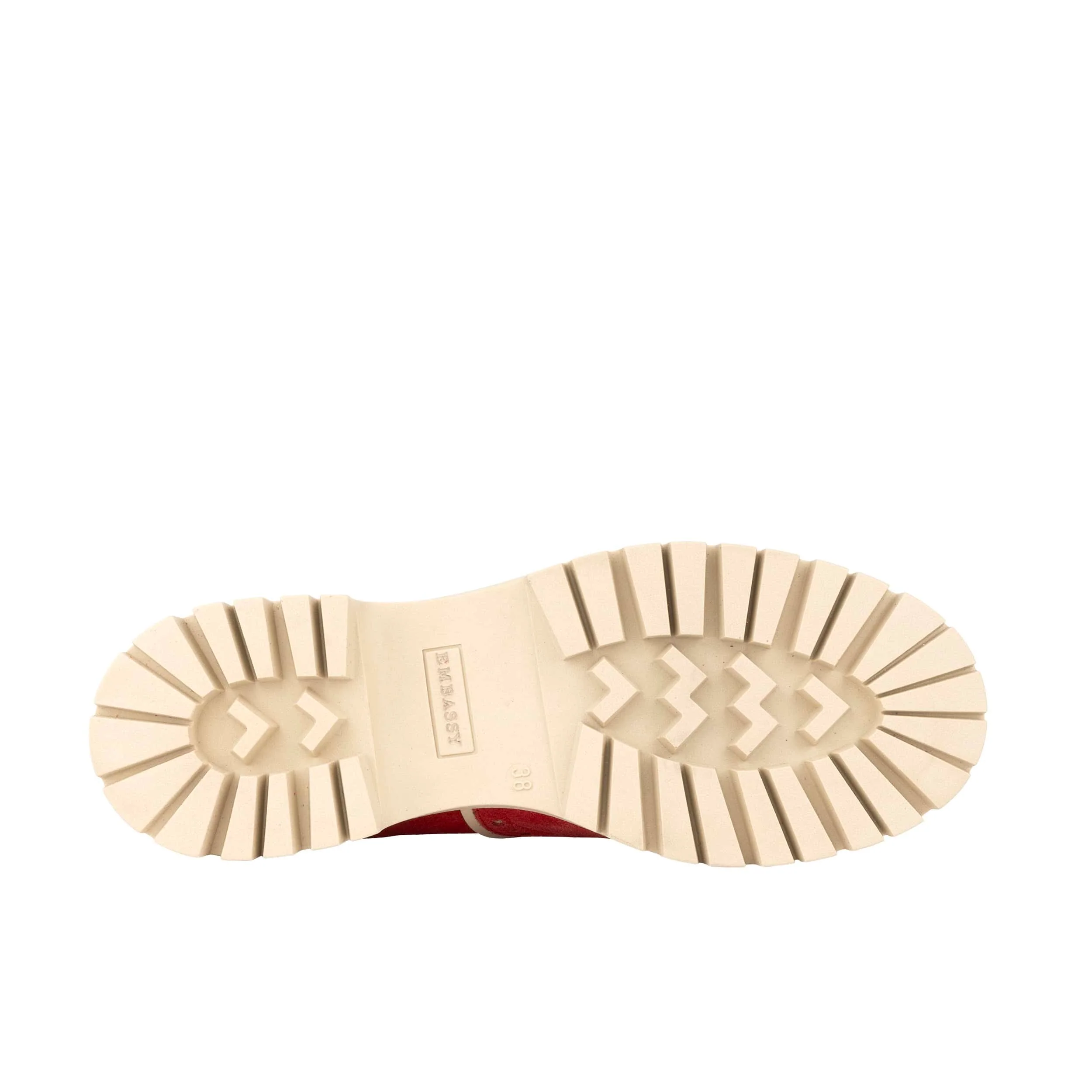Artisan - Red & Cream - Women's leather lace-up shoe with brogue detailing - Image 6