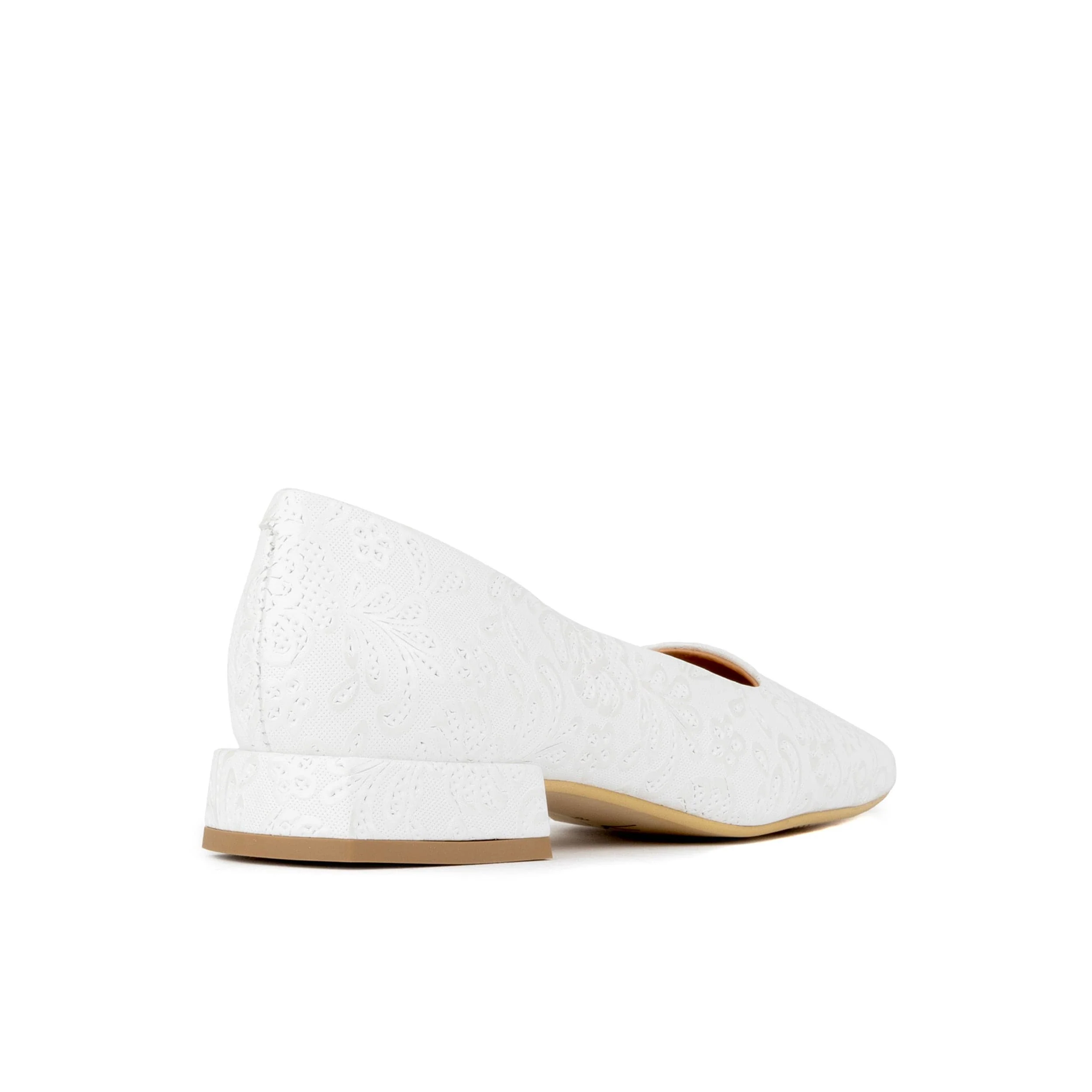 Ballerina - Wedding White - Women's low heel leather ballet flat - Image 4