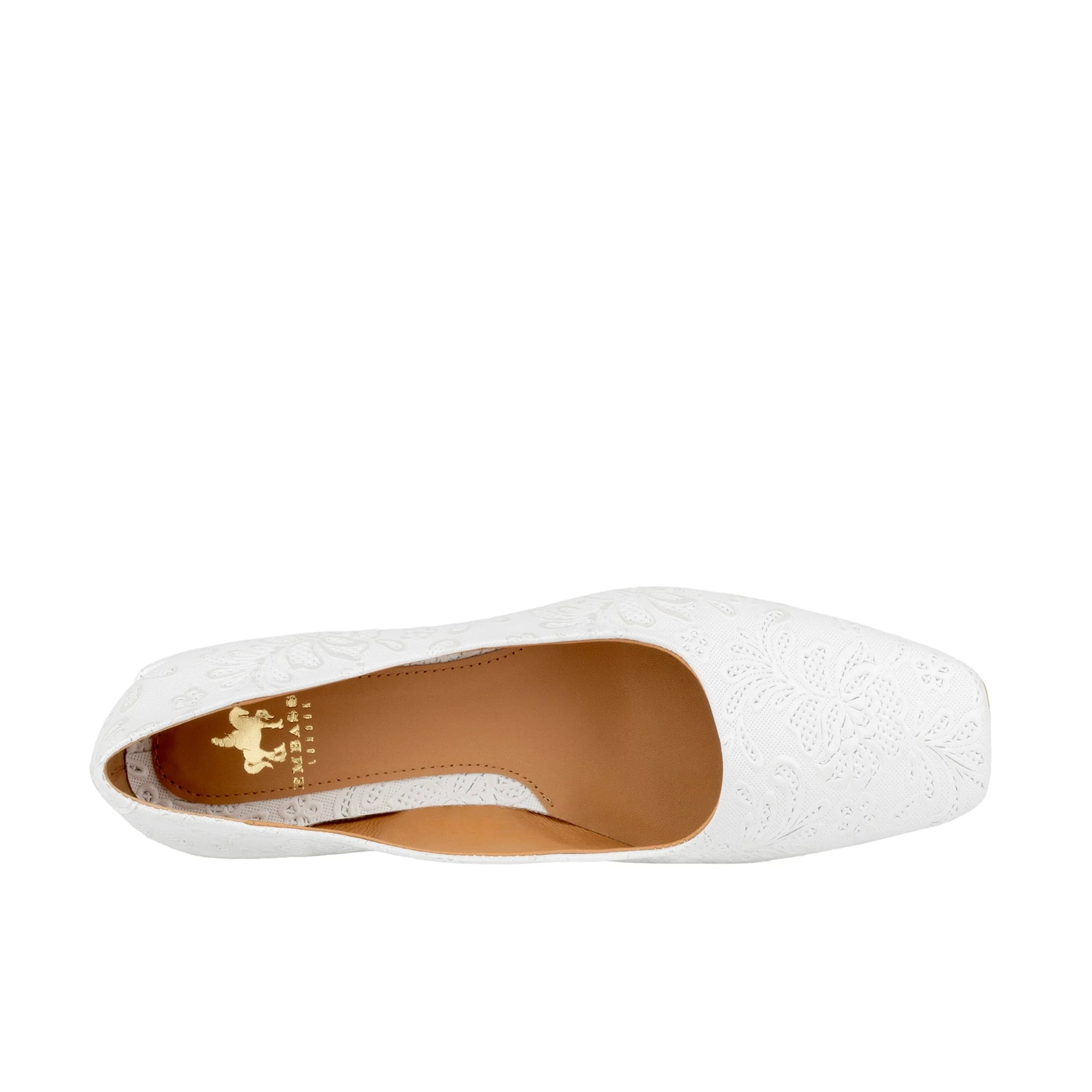 Ballerina - Wedding White - Women's low heel leather ballet flat - Image 6