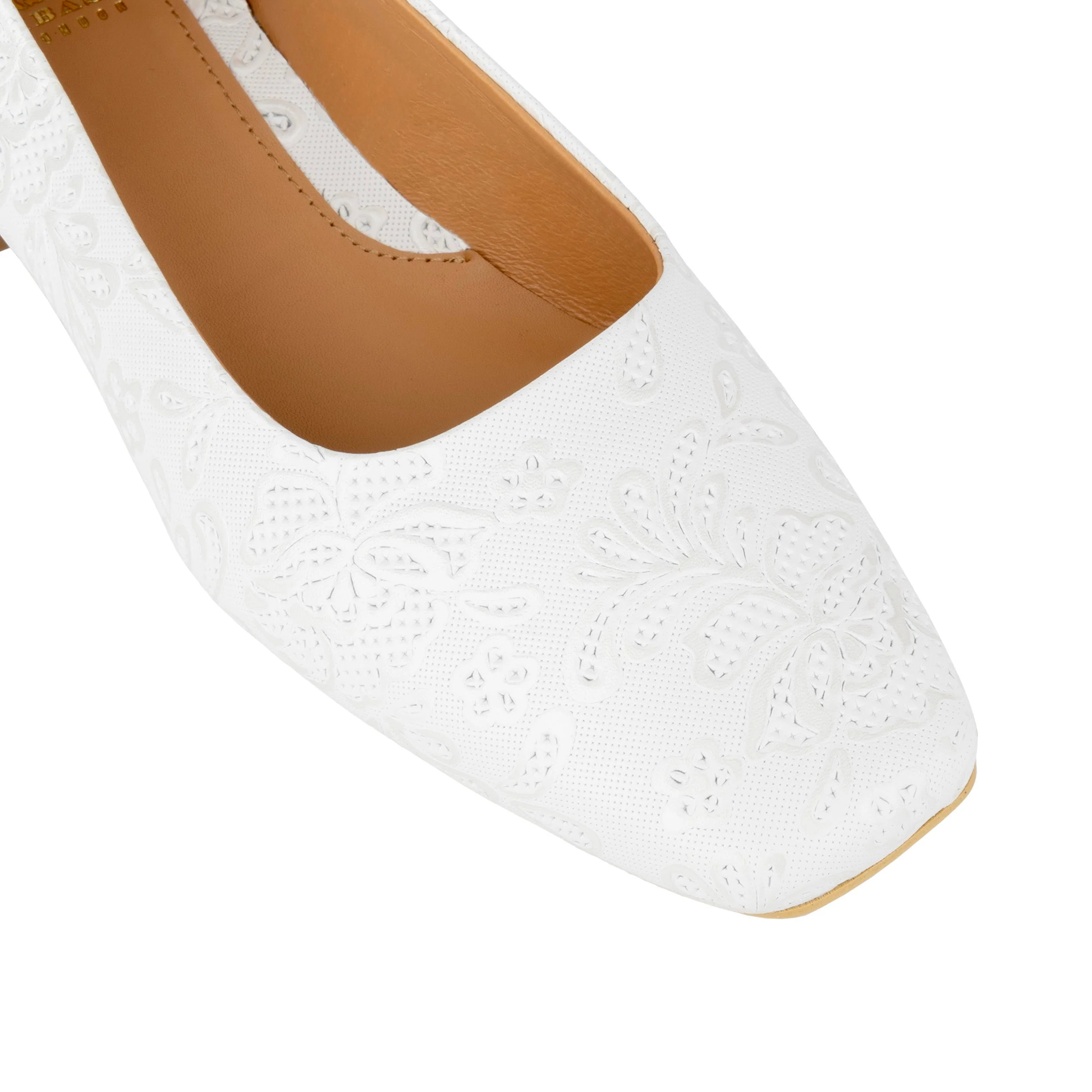 Ballerina - Wedding White - Women's low heel leather ballet flat - Image 7