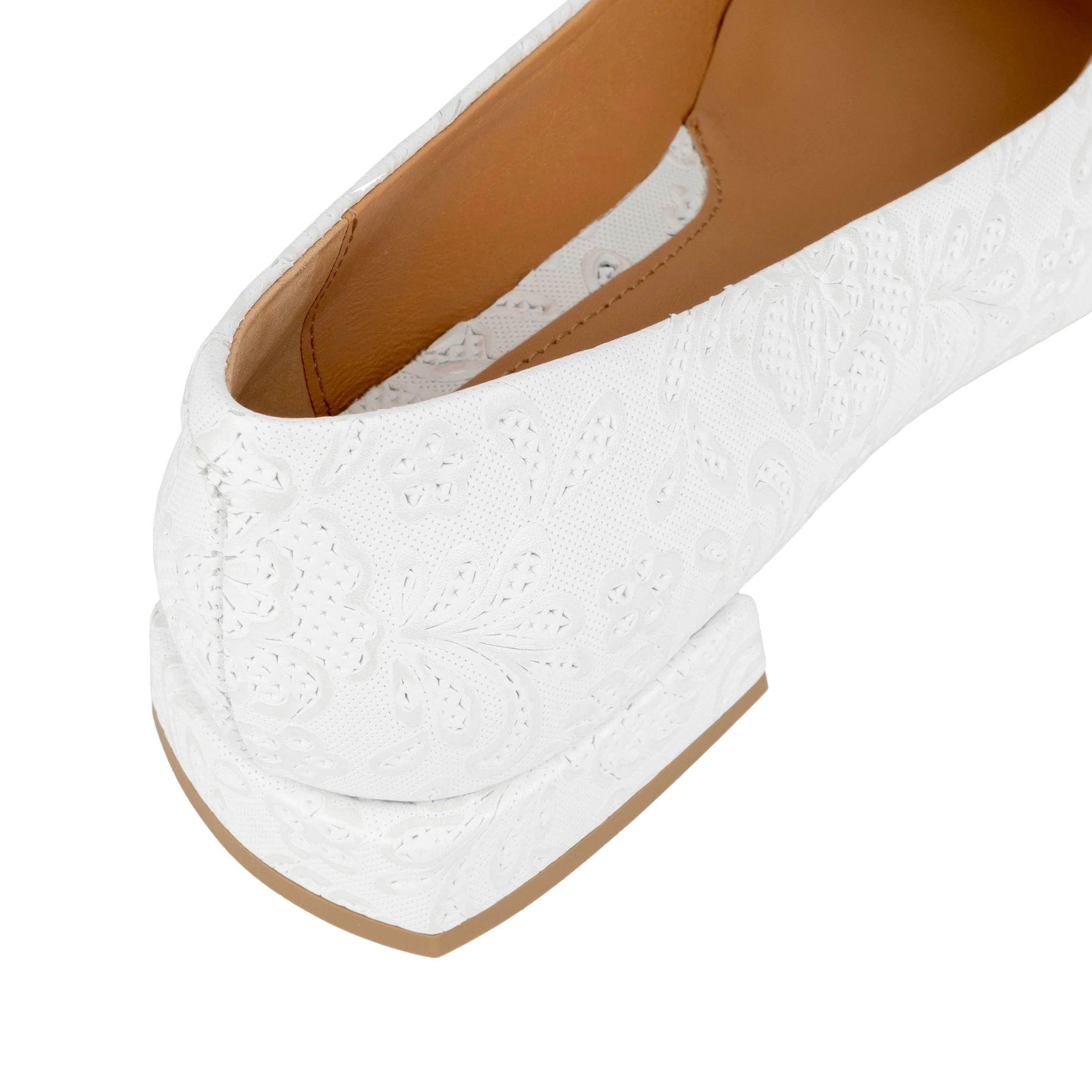 Ballerina - Wedding White - Women's low heel leather ballet flat - Image 8