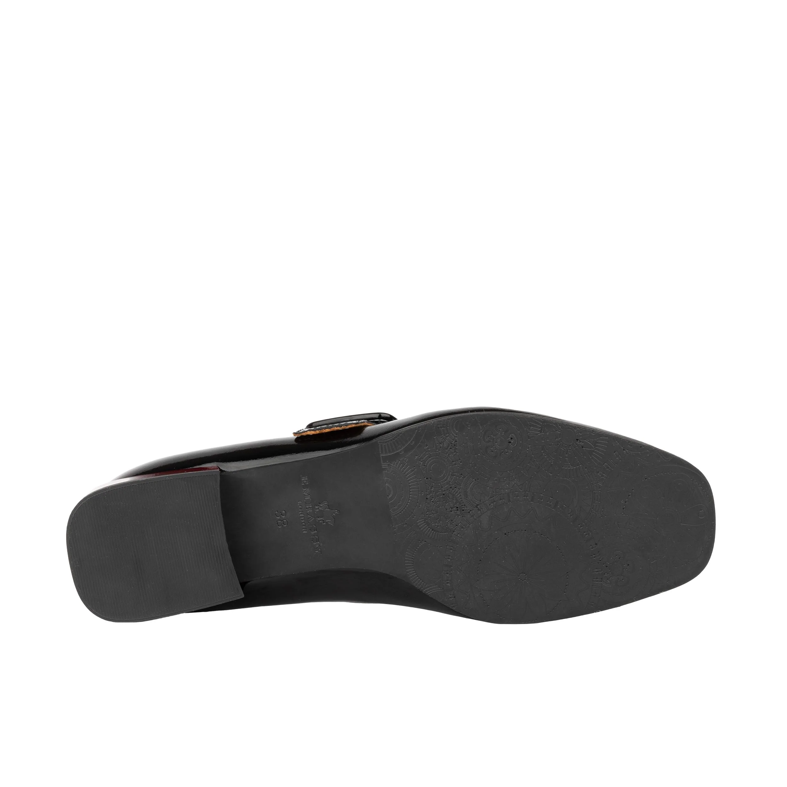 Bliss - Black - Women's block heel square toe patent leather Mary-Jane - Image 6