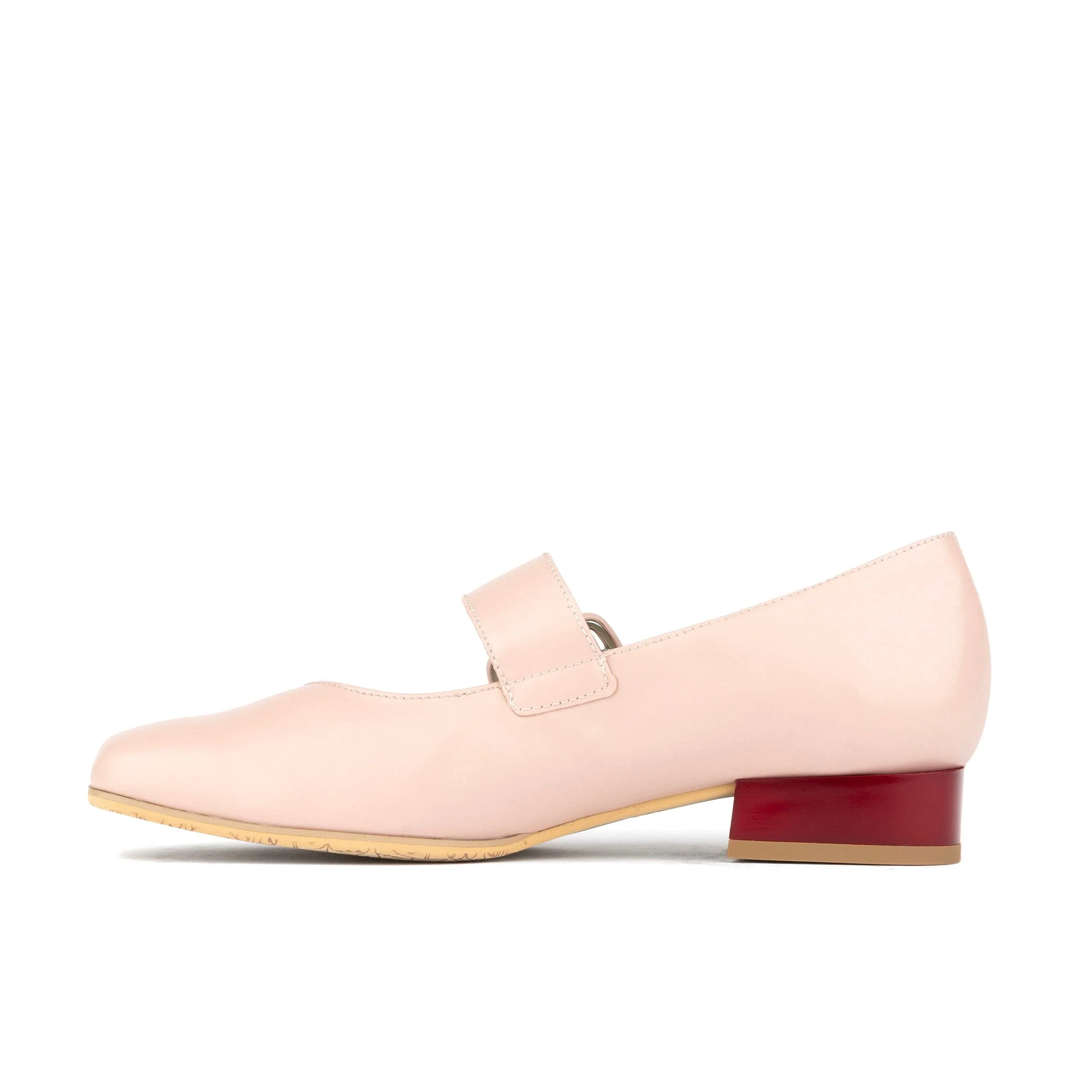 Bliss - Pink - Women's block heel square toe leather Mary-Jane - Image 4