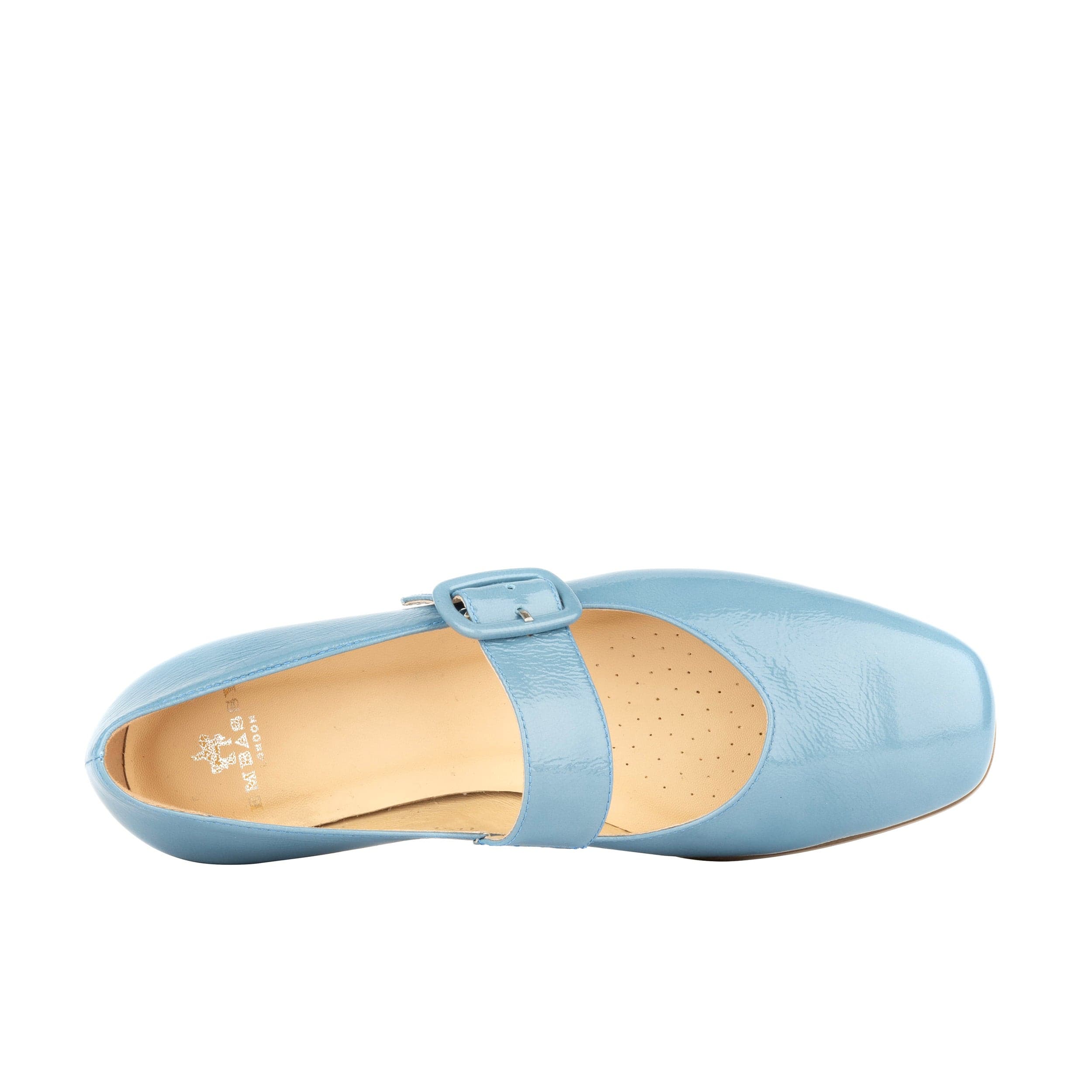 Bliss - Light Blue - Women's block heel square toe patent leather Mary-Jane - Image 7