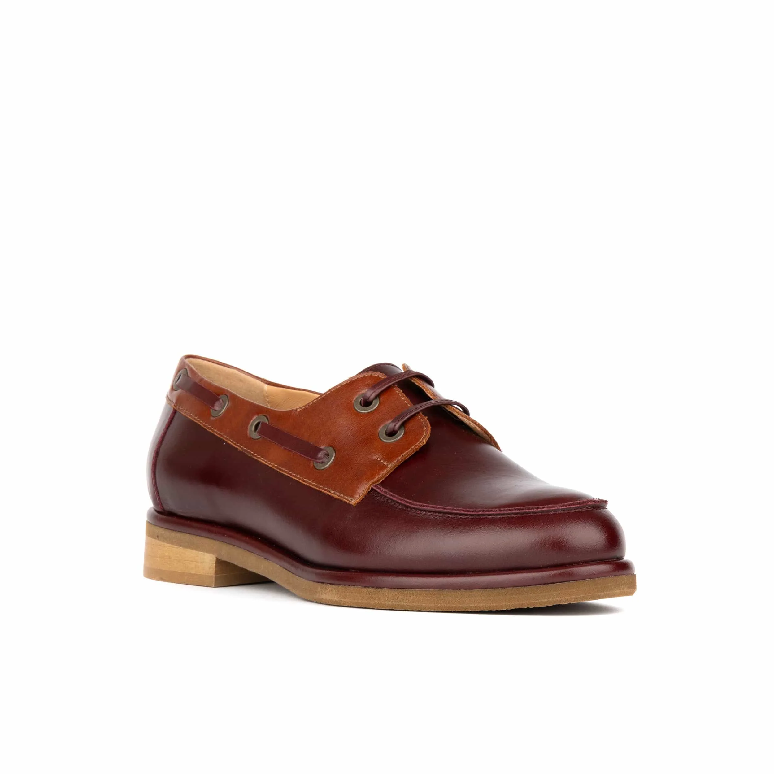 Boatie - Brown Mix - Women's leather boat shoe - Image 2