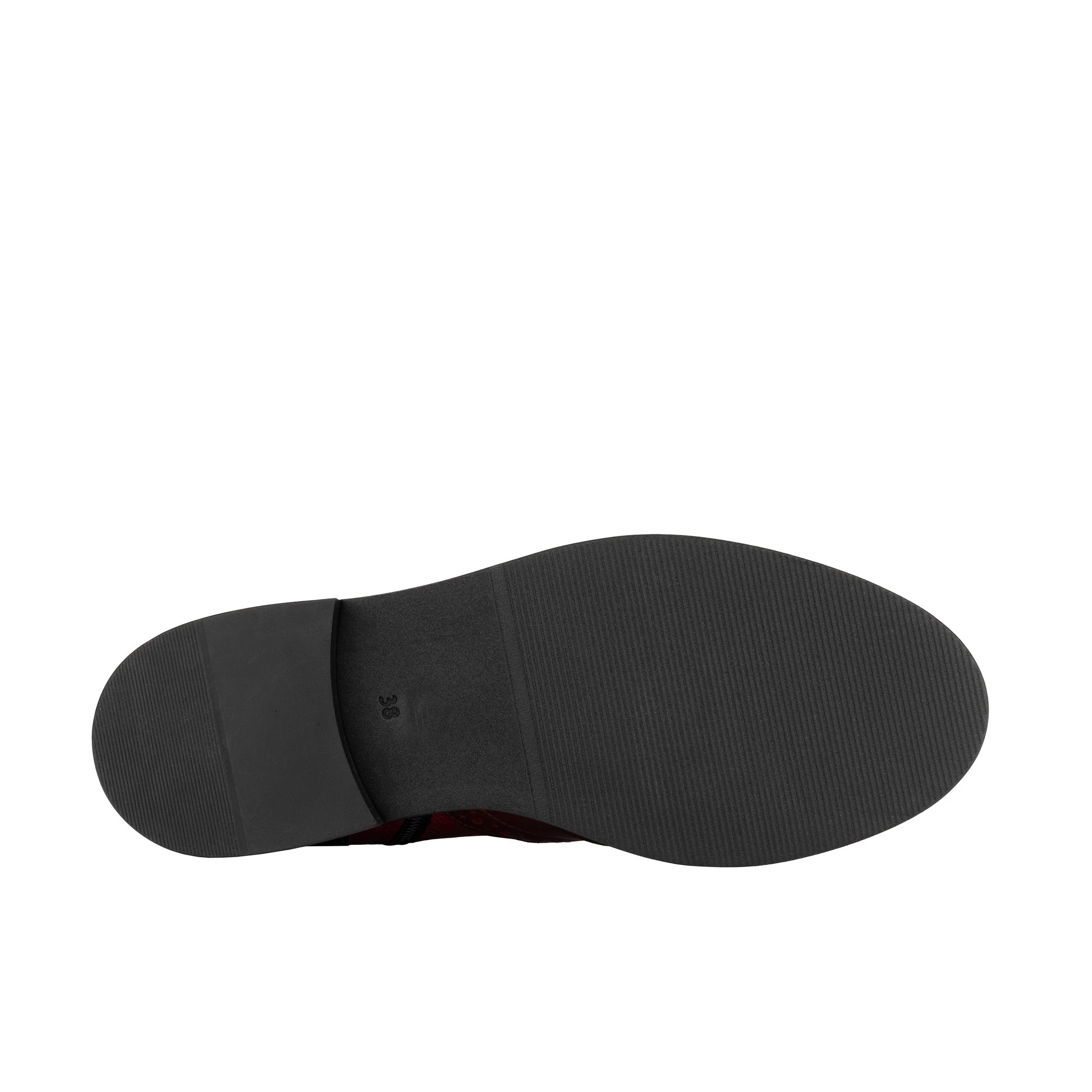 Brick Lane Boots - Claret - Women's dark red leather oxford boot with brogue styling - Image 5