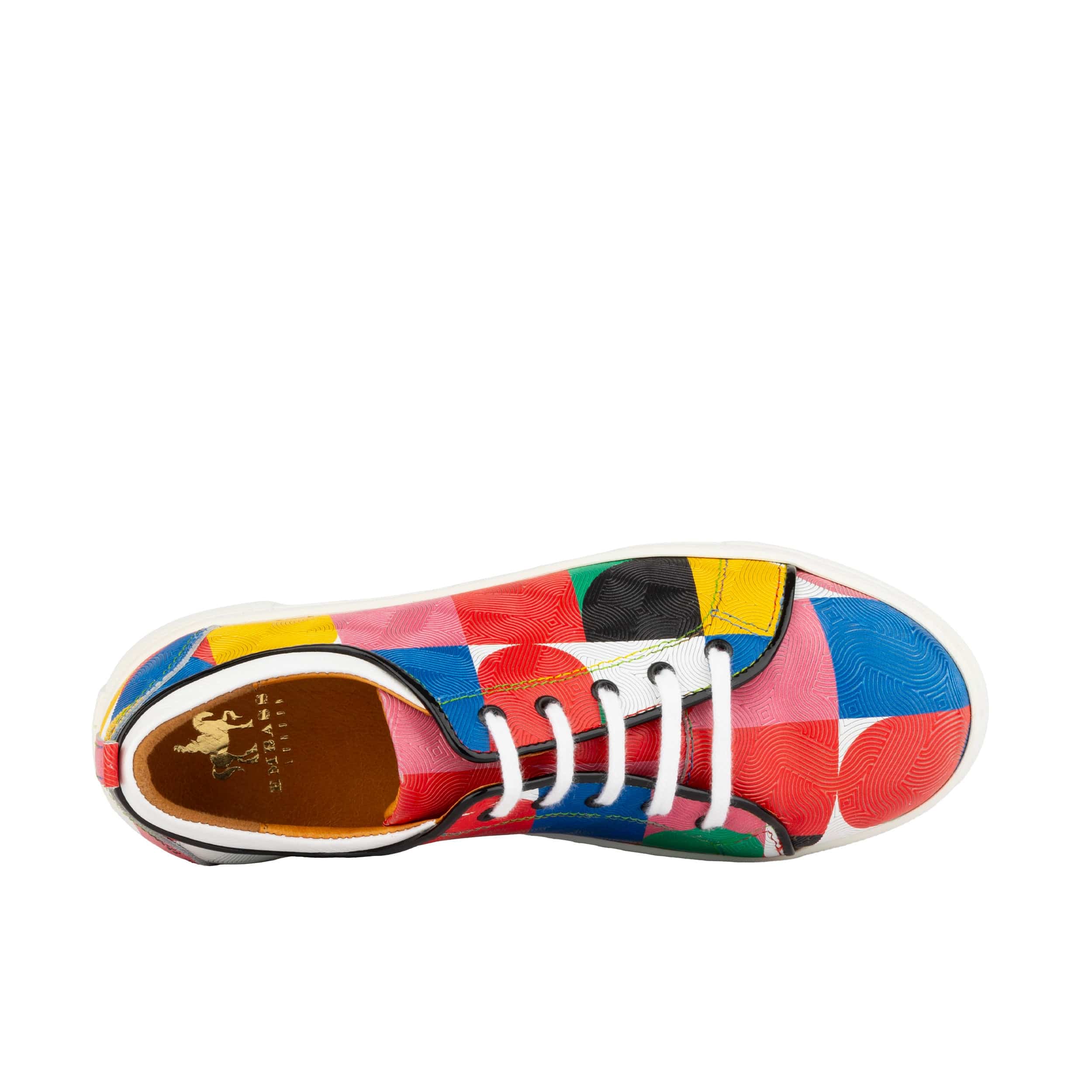 Camila - Groovy - Women's platform sole leather lace-up trainer - Image 7