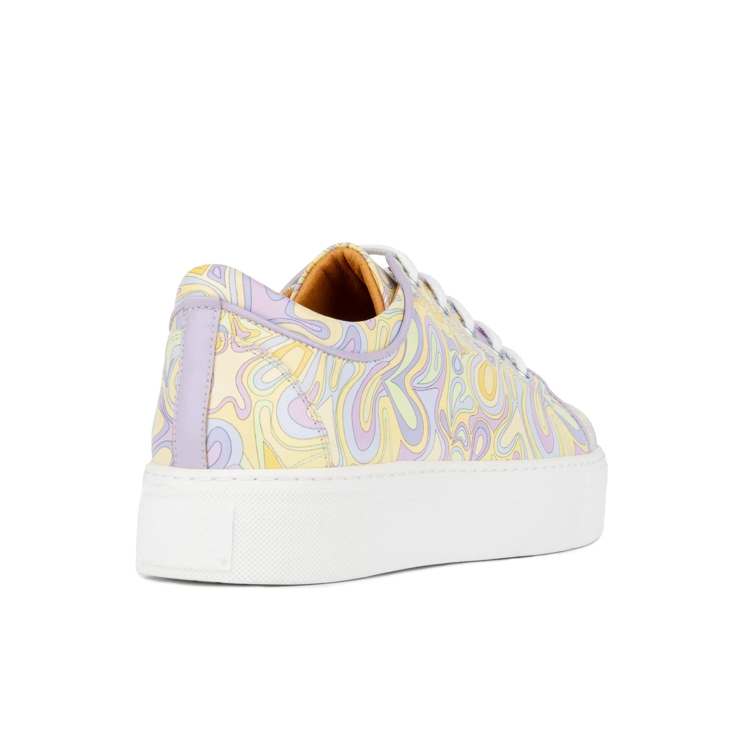 Camila - Pastel Multi - Women’s Chunky Leather Platform Trainer - Image 4