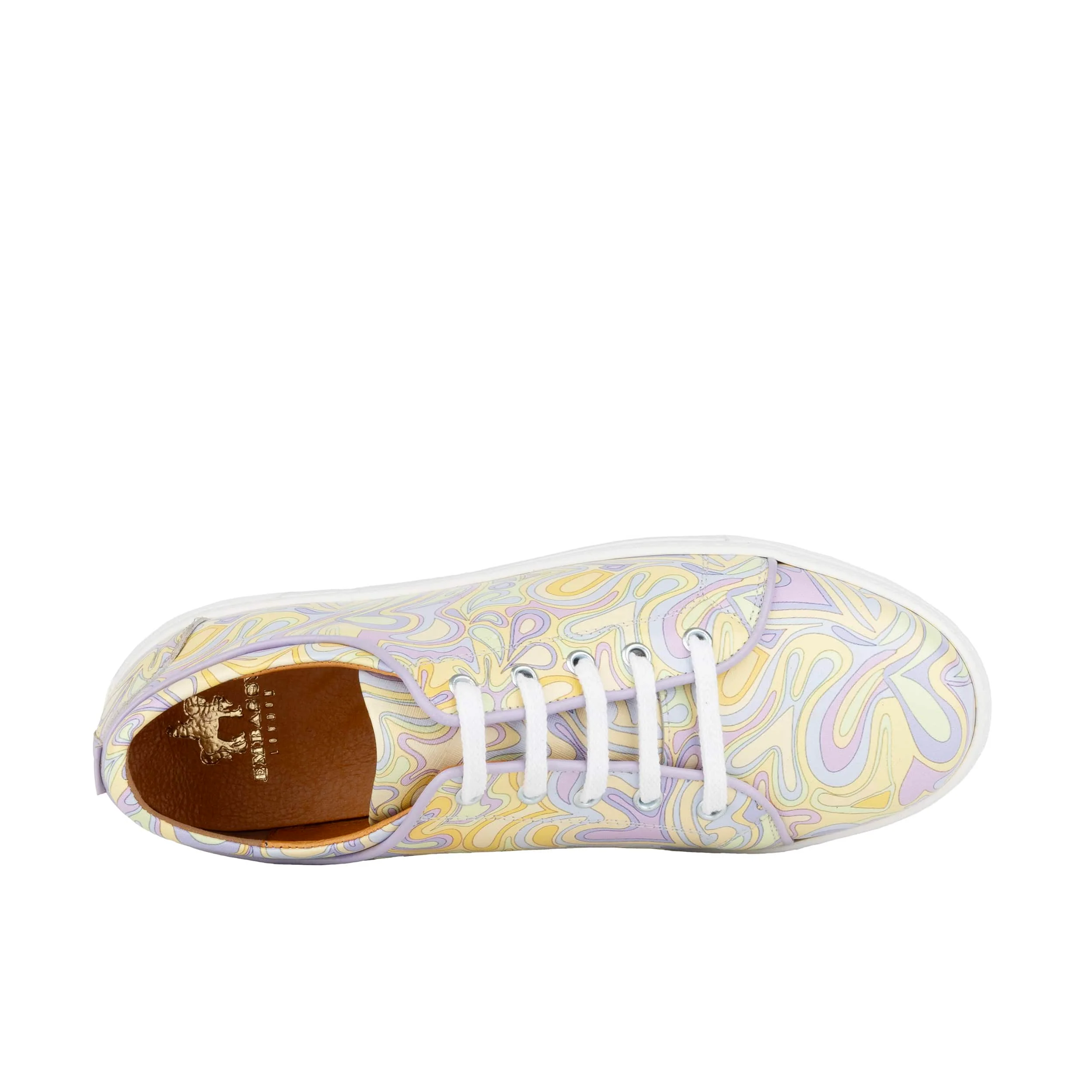 Camila - Pastel Multi - Women’s Chunky Leather Platform Trainer - Image 6