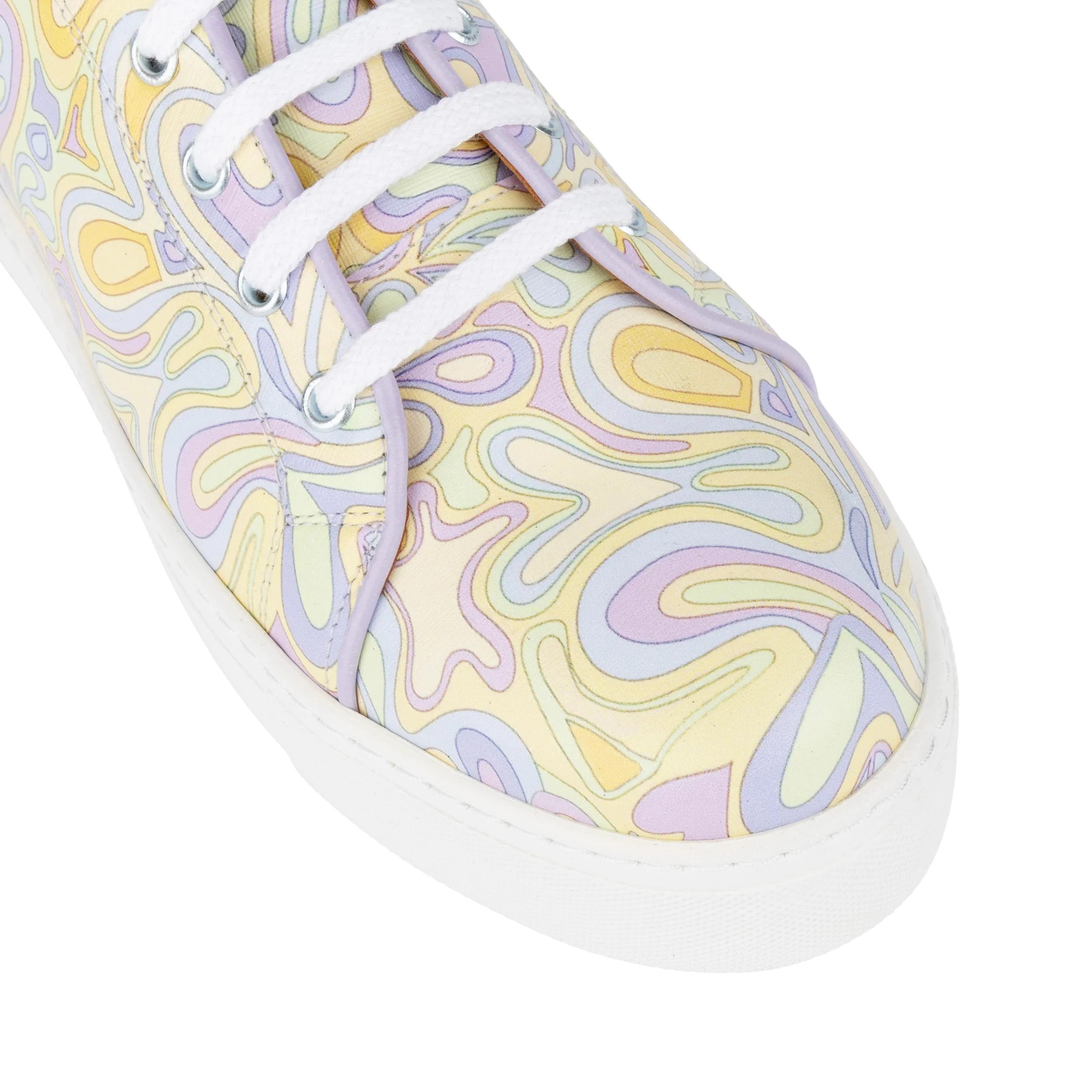 Camila - Pastel Multi - Women’s Chunky Leather Platform Trainer - Image 7