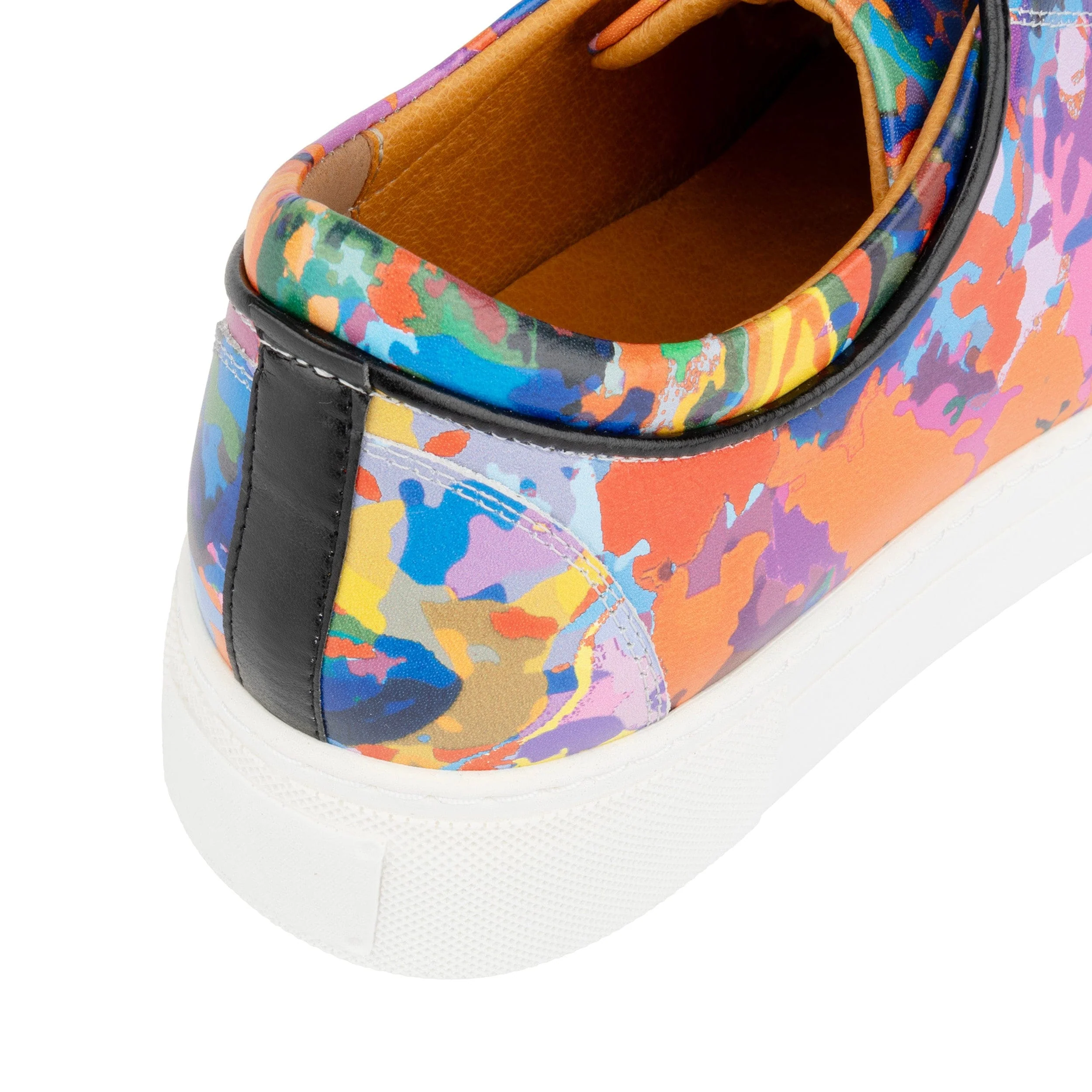 Camila - Summer Colours - Women's platform sole leather lace-up trainer - Image 8