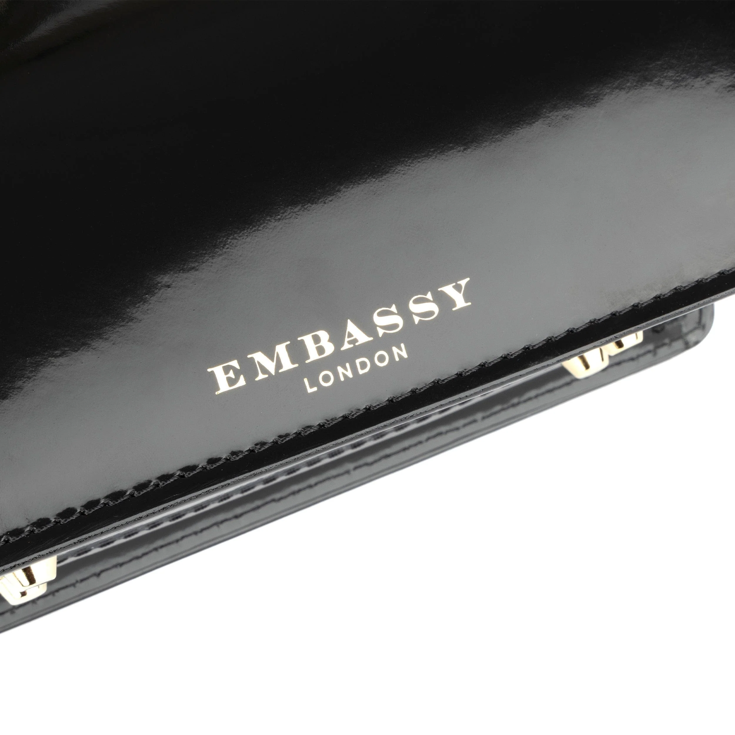 Gazelle Mini - Black - Women’s mini patent leather top handle & crossbody bag - Image 4