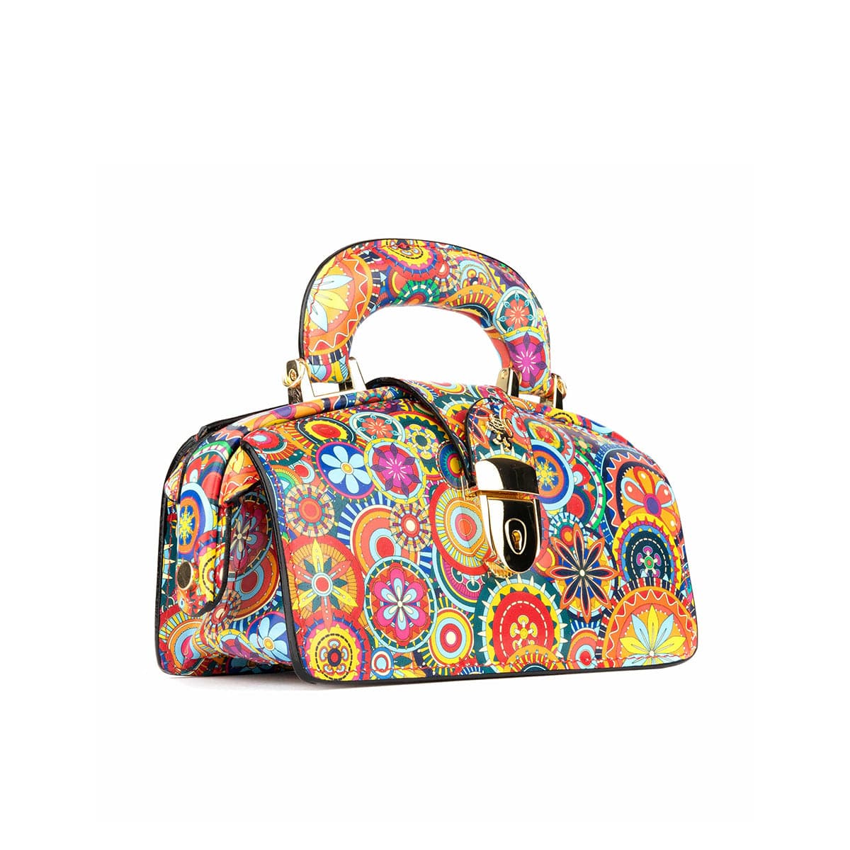 Gazelle Mini - Signature Print - Women's mini bowling bag with handle and strap - Image 5