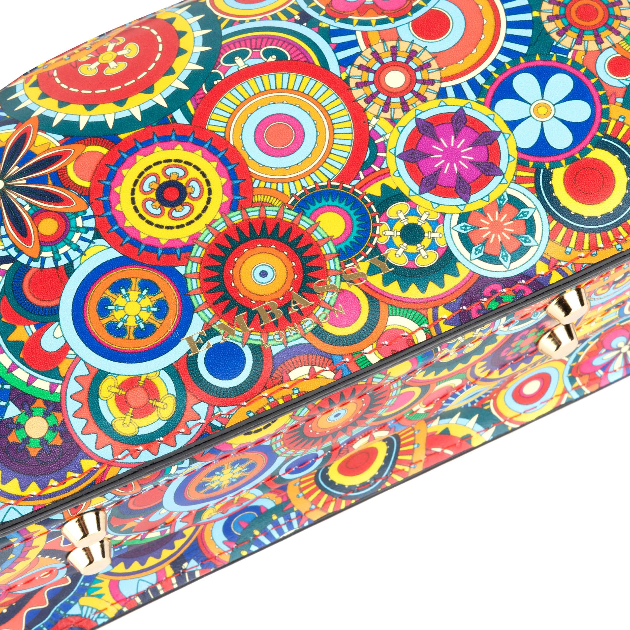 Gazelle Mini - Signature Print - Women's mini bowling bag with handle and strap - Image 6