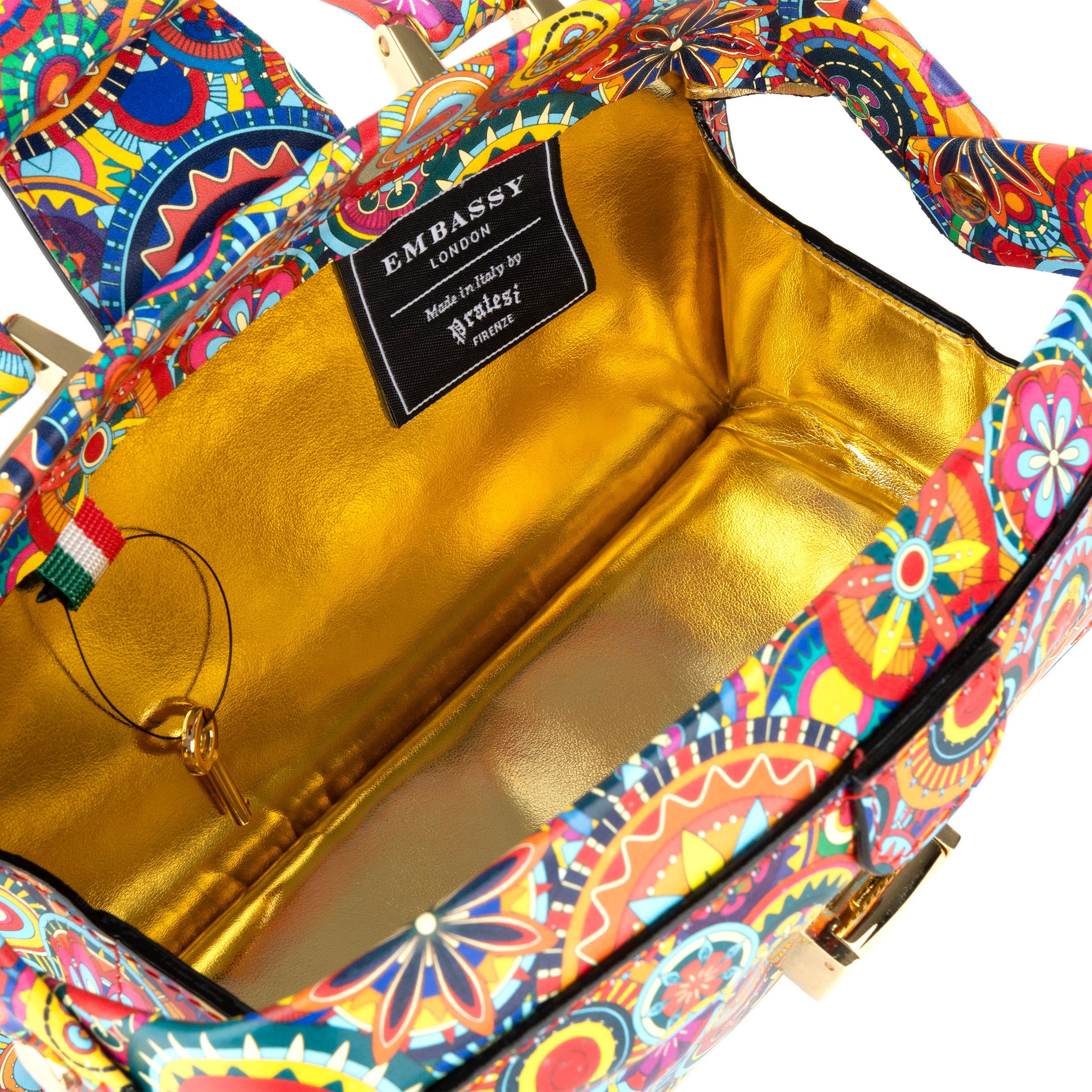Gazelle Mini - Signature Print - Women's mini bowling bag with handle and strap - Image 7