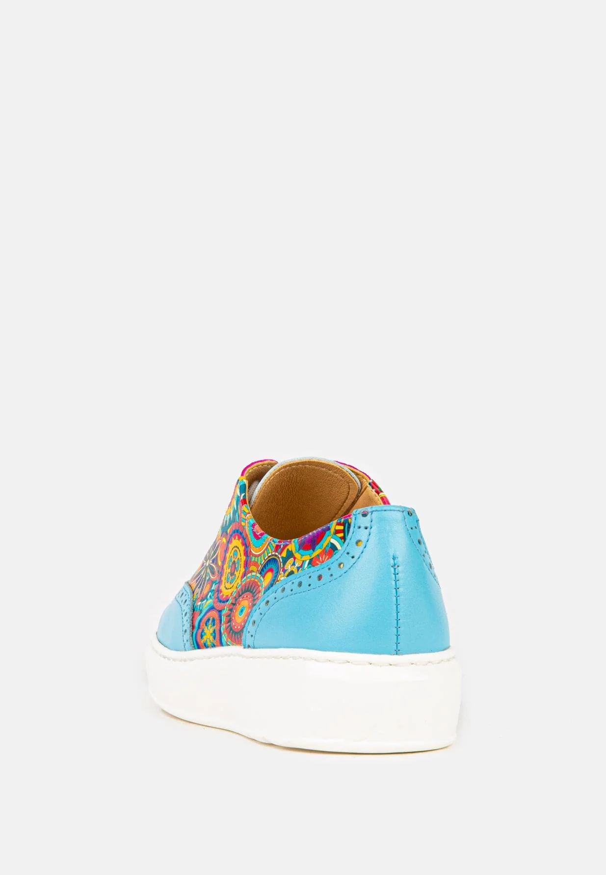 Colorado - Light Blue Signature - Women's lightweight EVA sole trainer with brogue details - Image 12