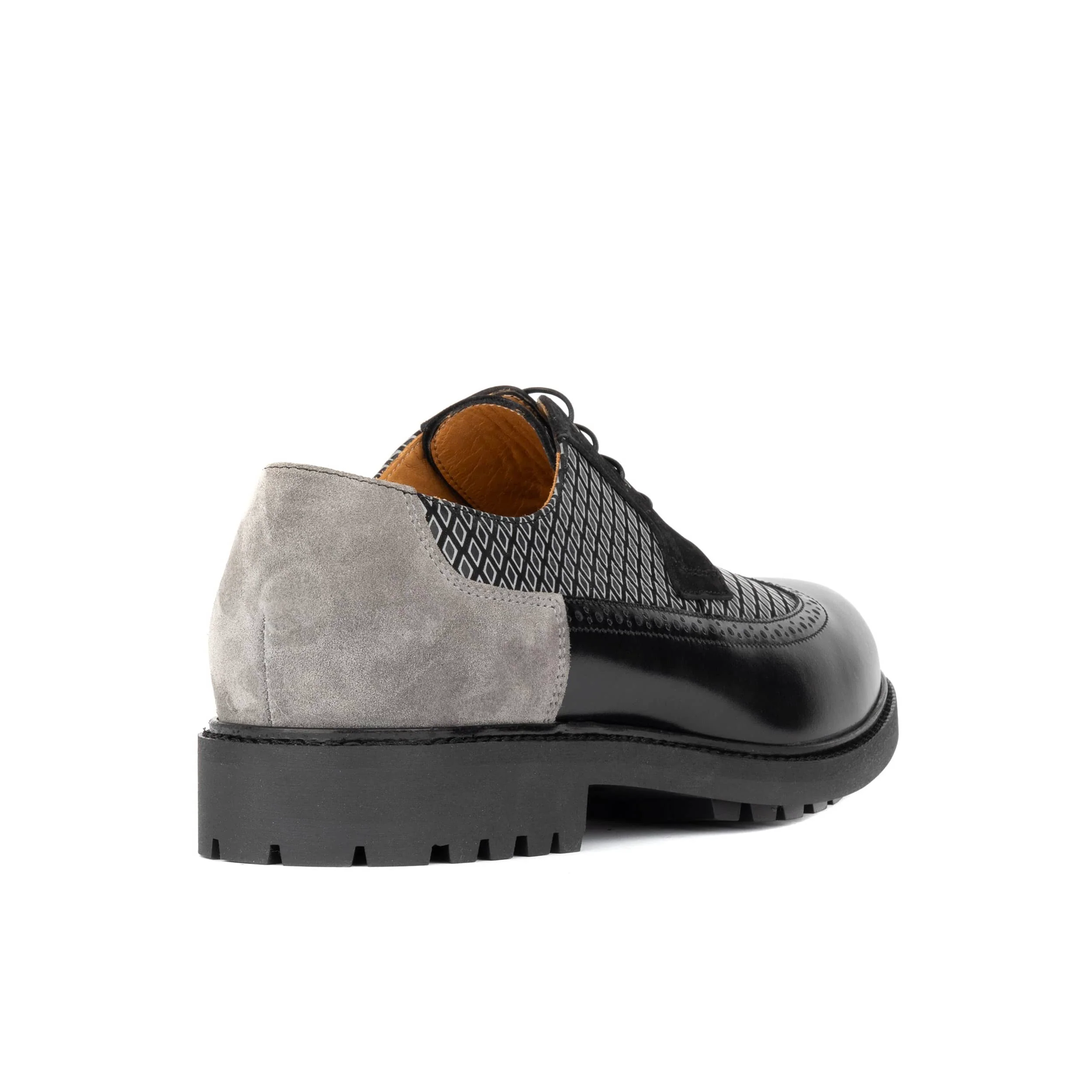 Cyclone - Black Diamonds - Men's chunky sole leather shoe - Image 5