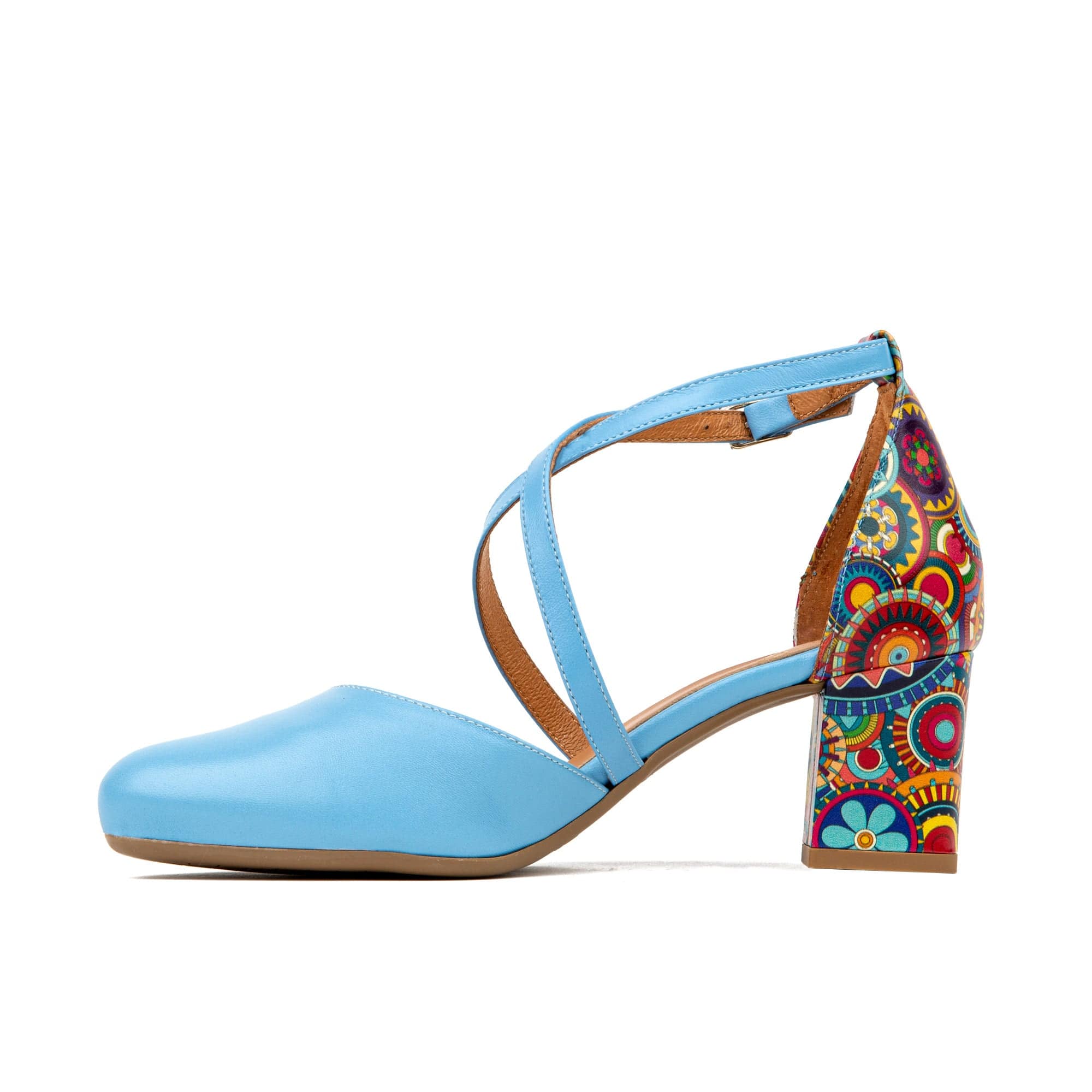 Dannii - Blue Signature - Women's leather closed toe comfortable 2.4 inch heel sandal - Image 3