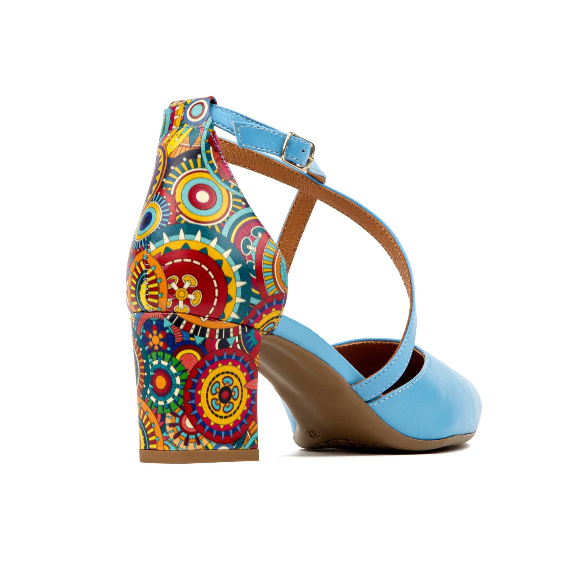 Dannii - Blue Signature - Women's leather closed toe comfortable 2.4 inch heel sandal - Image 4