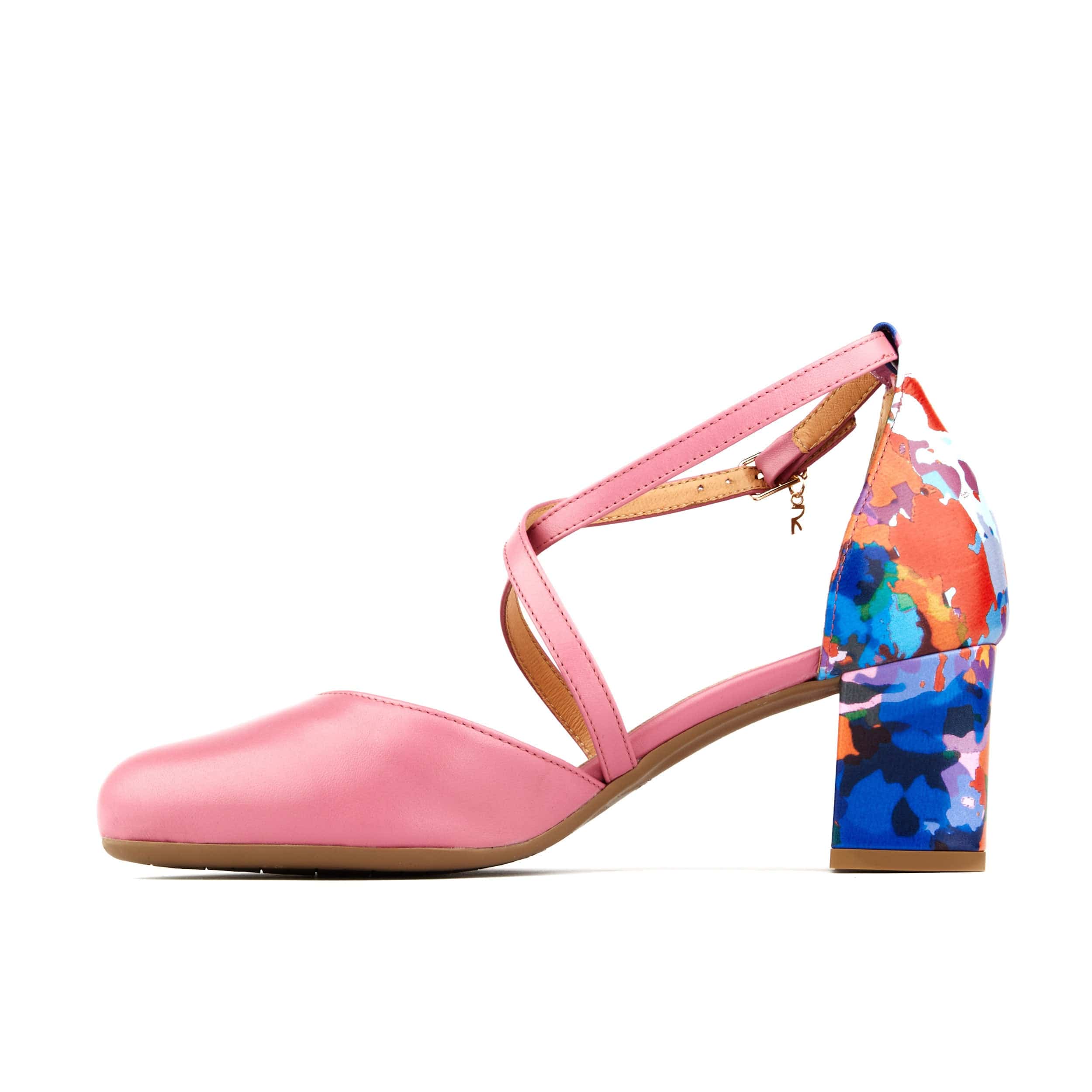 Dannii - Summer Colours - Women's pink leather closed toe comfortable 2.4 inch heel - Image 4