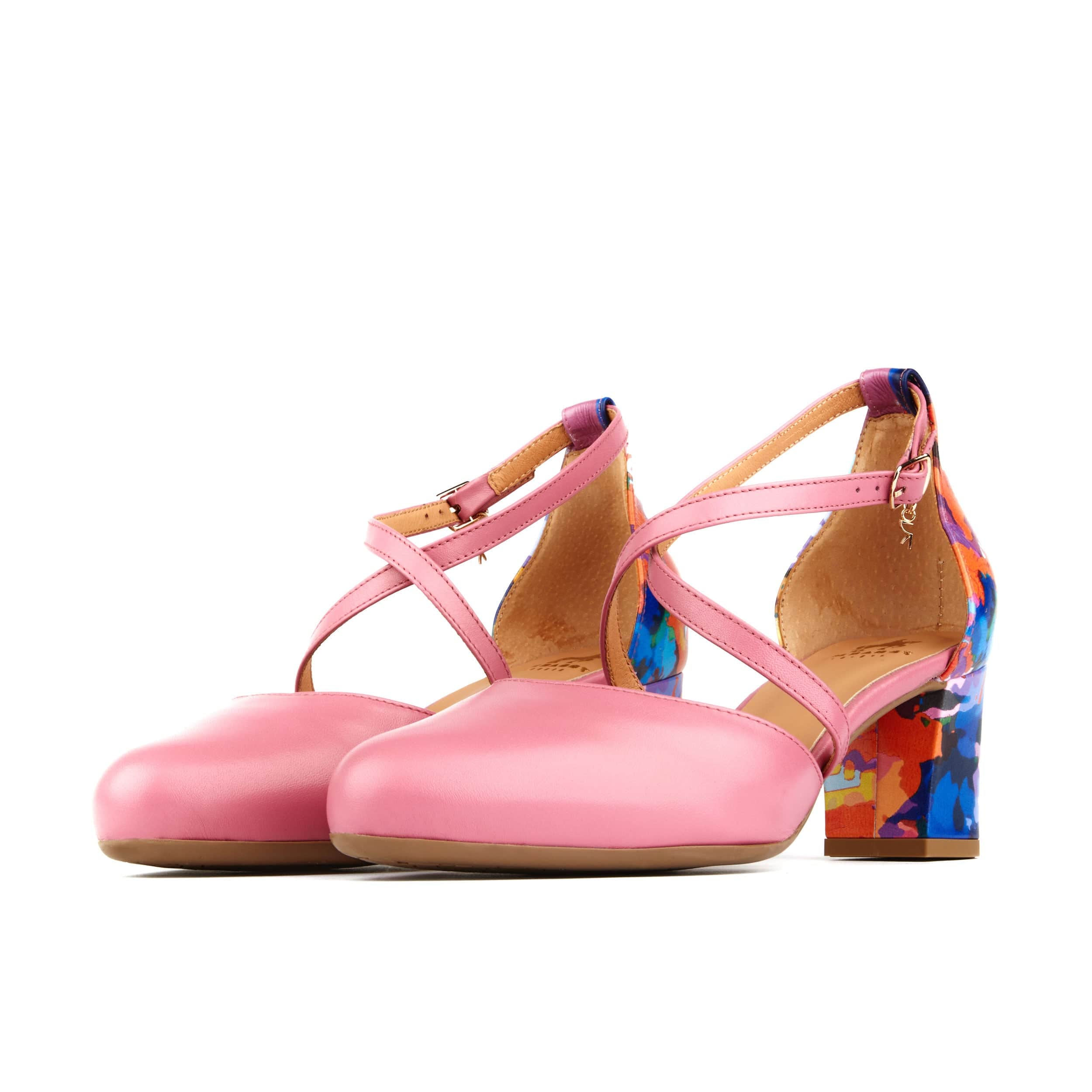 Dannii - Summer Colours - Women's pink leather closed toe comfortable 2.4 inch heel - Image 6