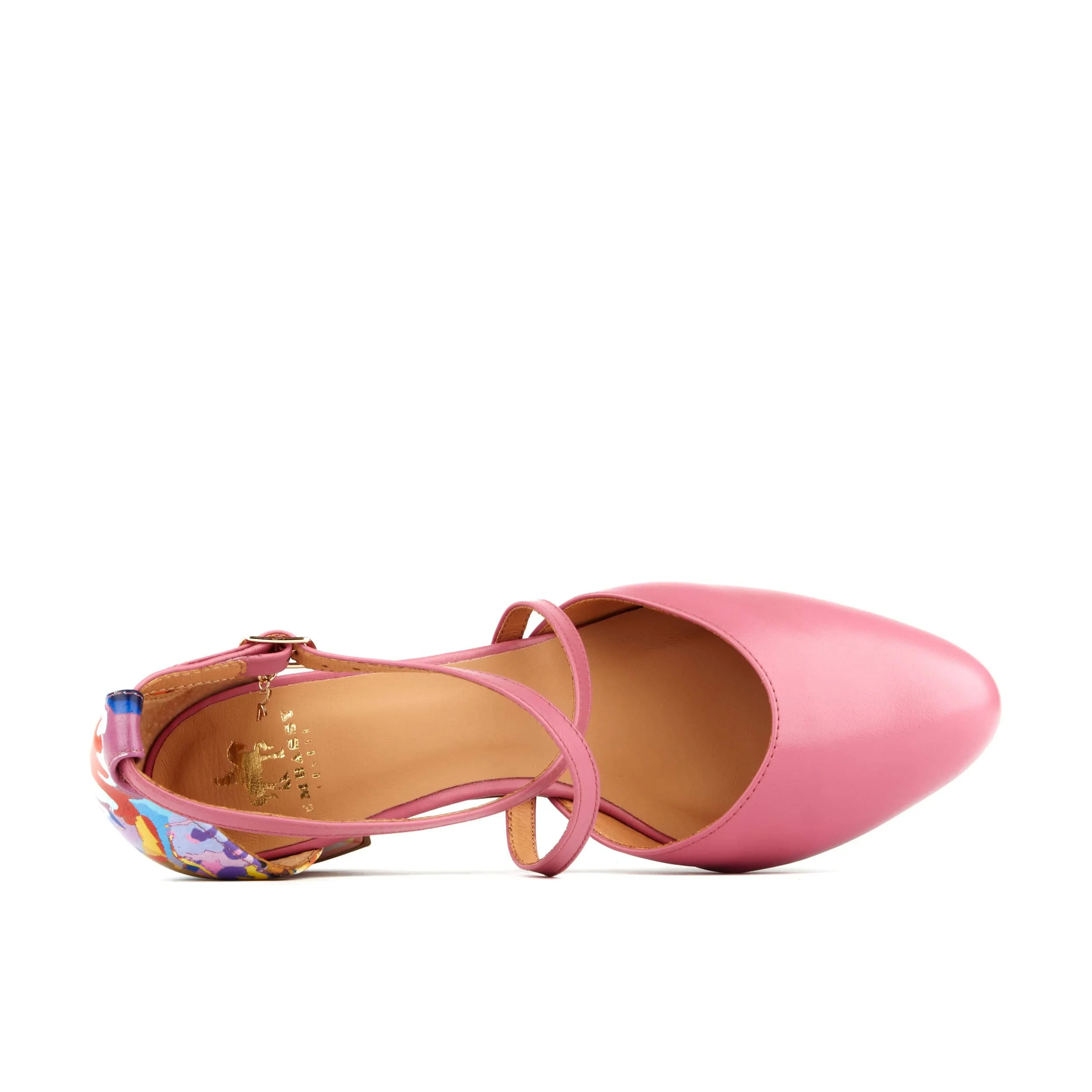 Dannii - Summer Colours - Women's pink leather closed toe comfortable 2.4 inch heel - Image 7