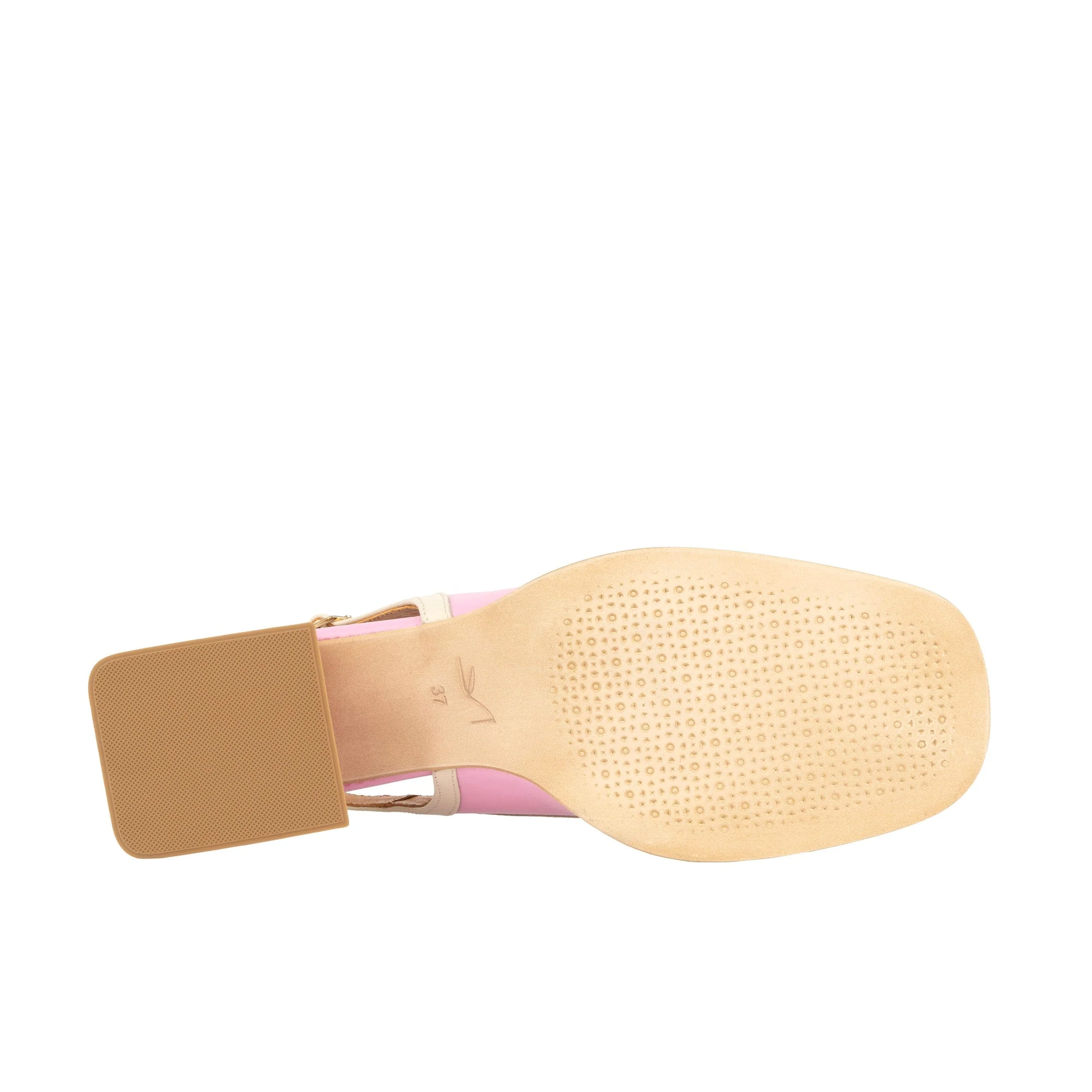 Diana - Pink & Pastel - Women's block heel slingback leather pump - Image 6
