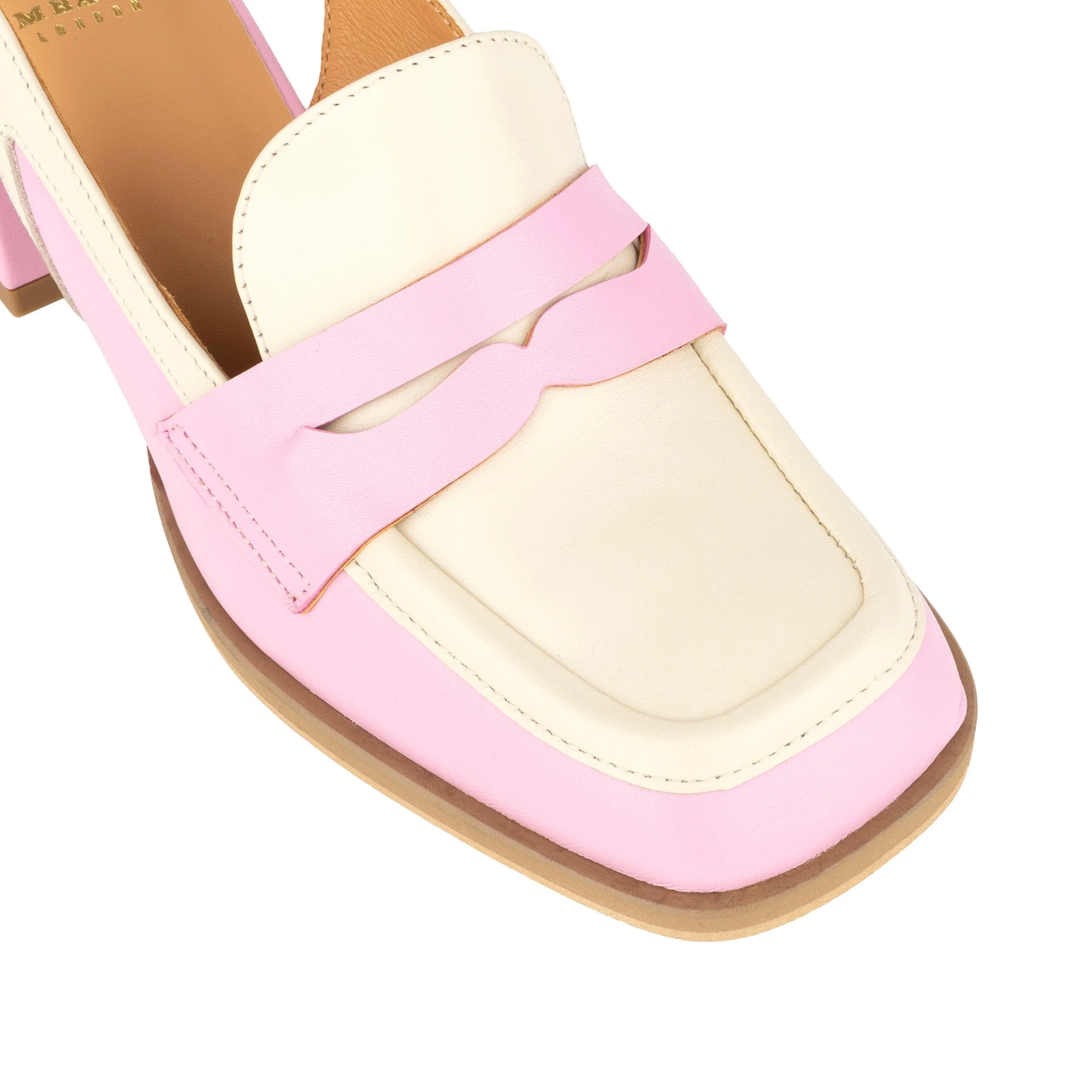 Diana - Pink & Pastel - Women's block heel slingback leather pump - Image 8