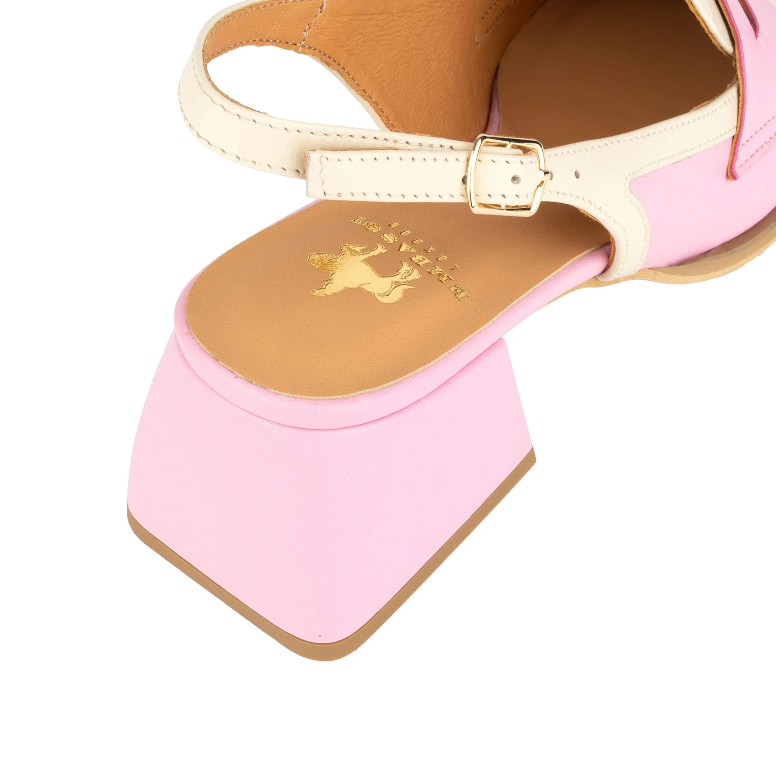 Diana - Pink & Pastel - Women's block heel slingback leather pump - Image 9