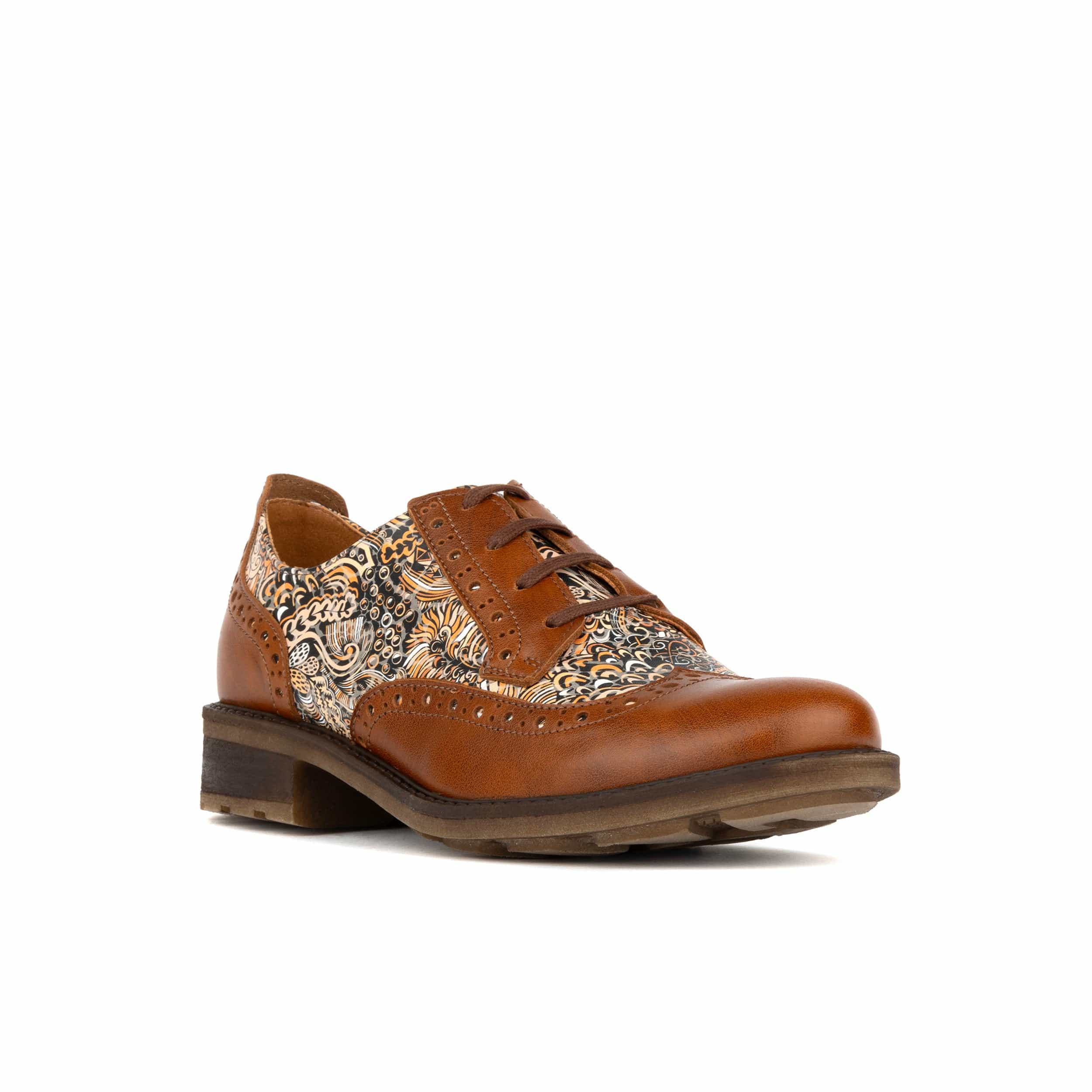 DreamFiters - Brown Signature - Women's round toe leather derby shoe on durable rubber sole - Image 2