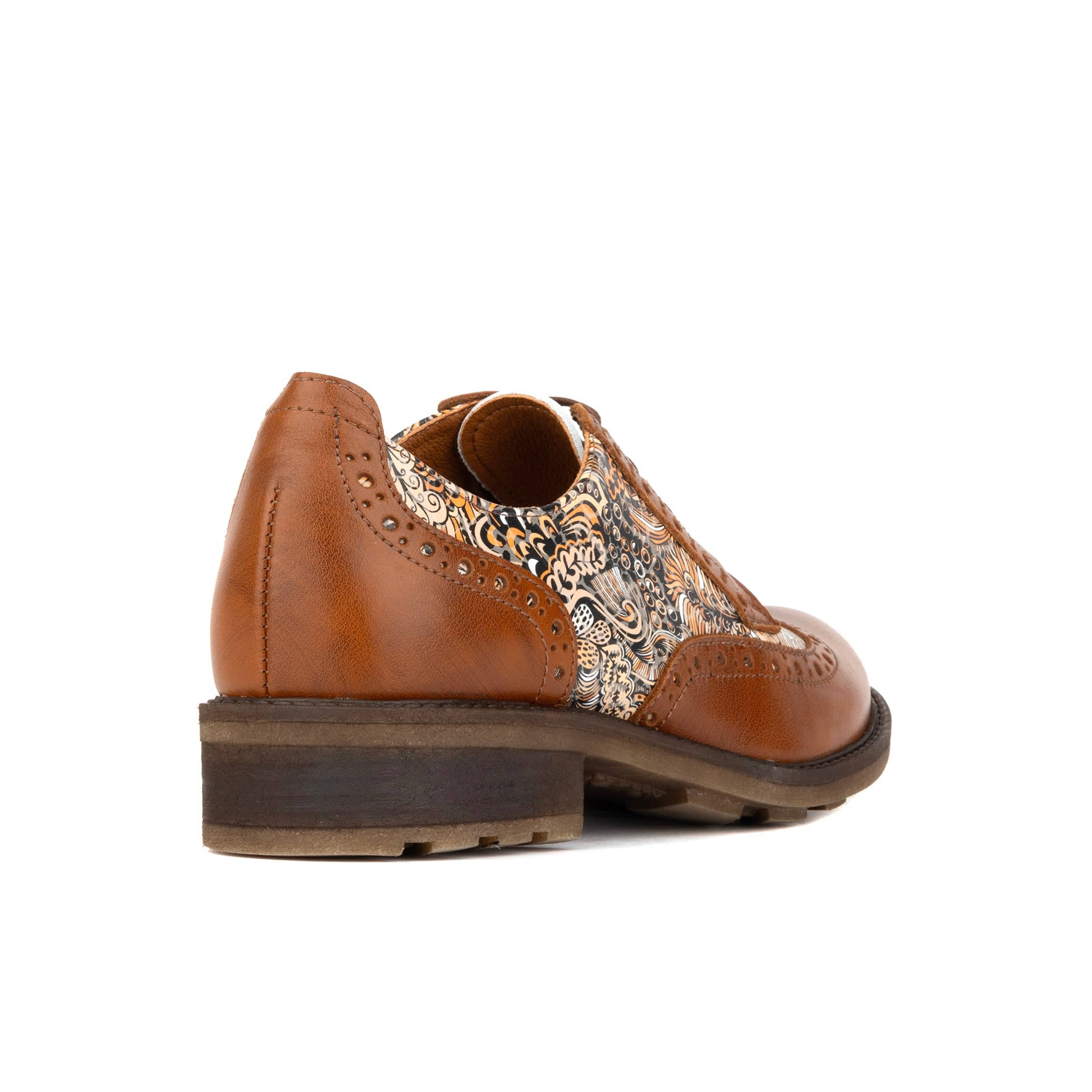 DreamFiters - Brown Signature - Women's round toe leather derby shoe on durable rubber sole - Image 4