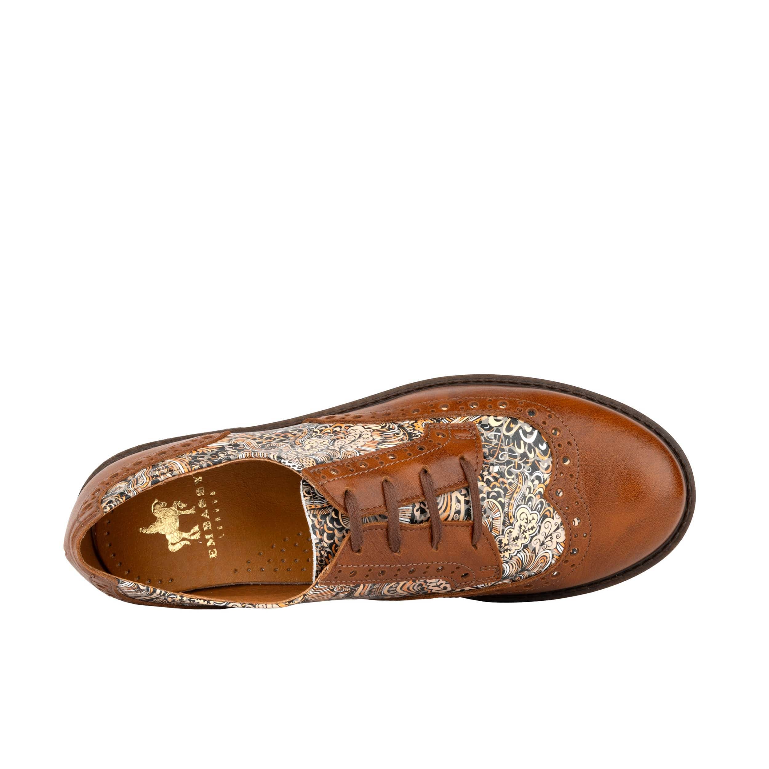 DreamFiters - Brown Signature - Women's round toe leather derby shoe on durable rubber sole - Image 6