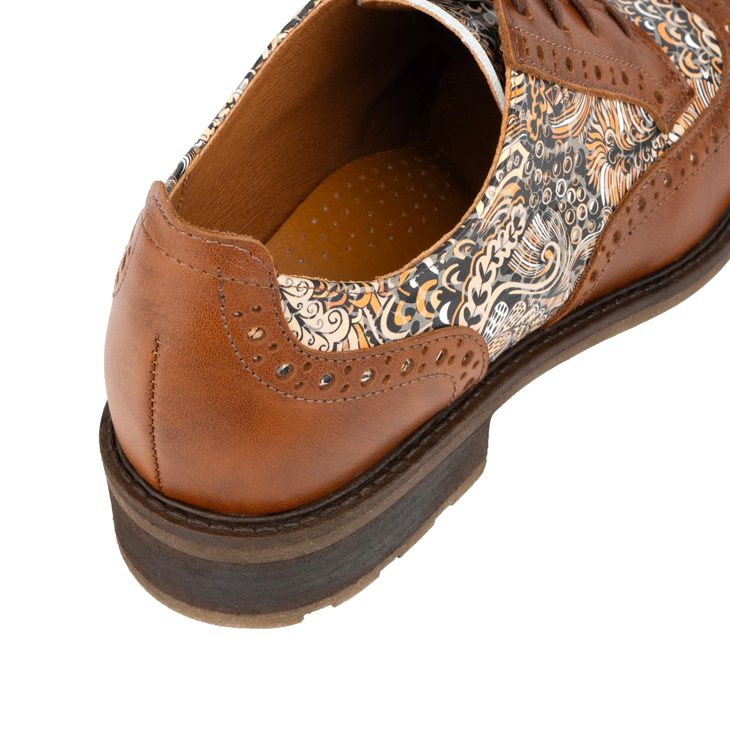 DreamFiters - Brown Signature - Women's round toe leather derby shoe on durable rubber sole - Image 8