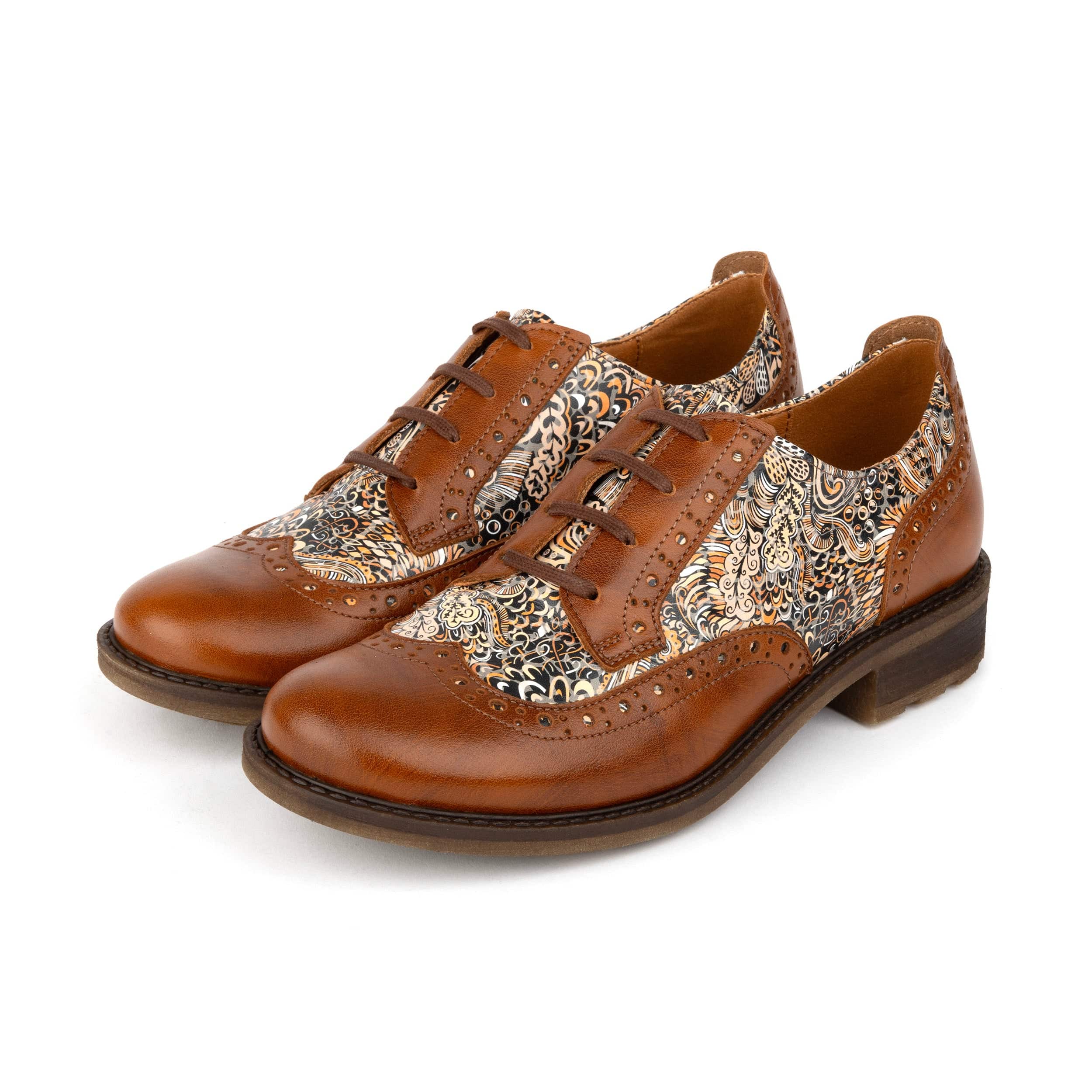 DreamFiters - Brown Signature - Women's round toe leather derby shoe on durable rubber sole - Image 9
