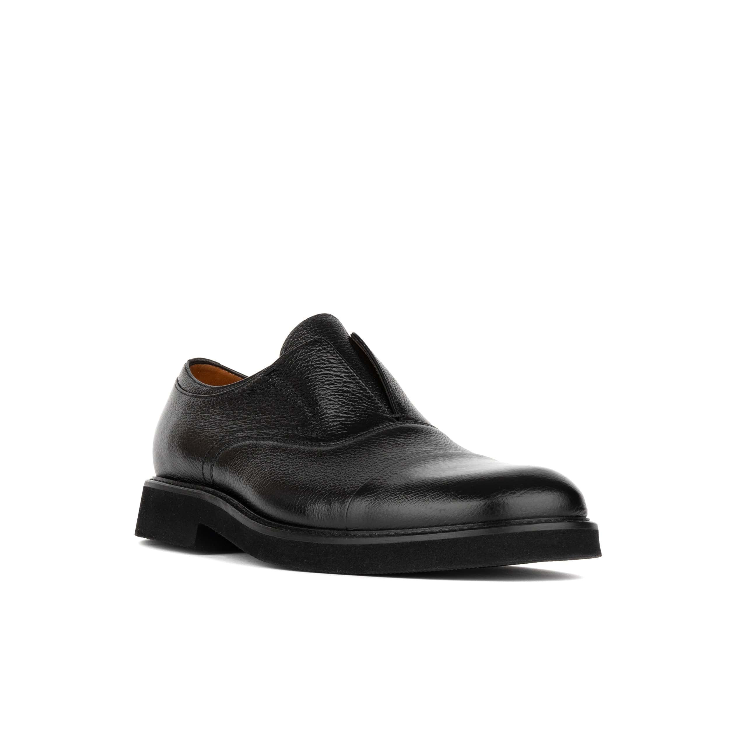 Dunlee - Black - Men's leather slip-on loafer - Image 2