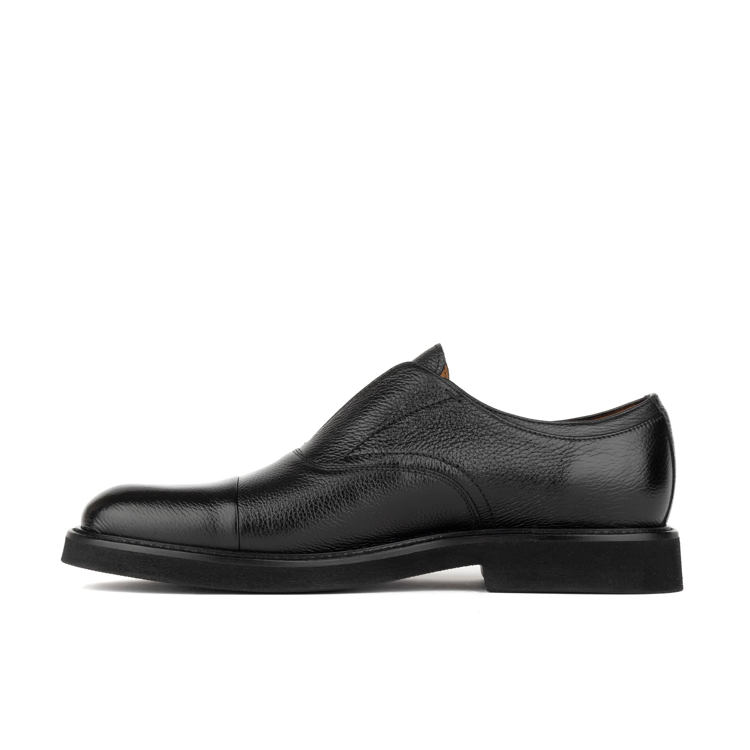 Dunlee - Black - Men's leather slip-on loafer - Image 3