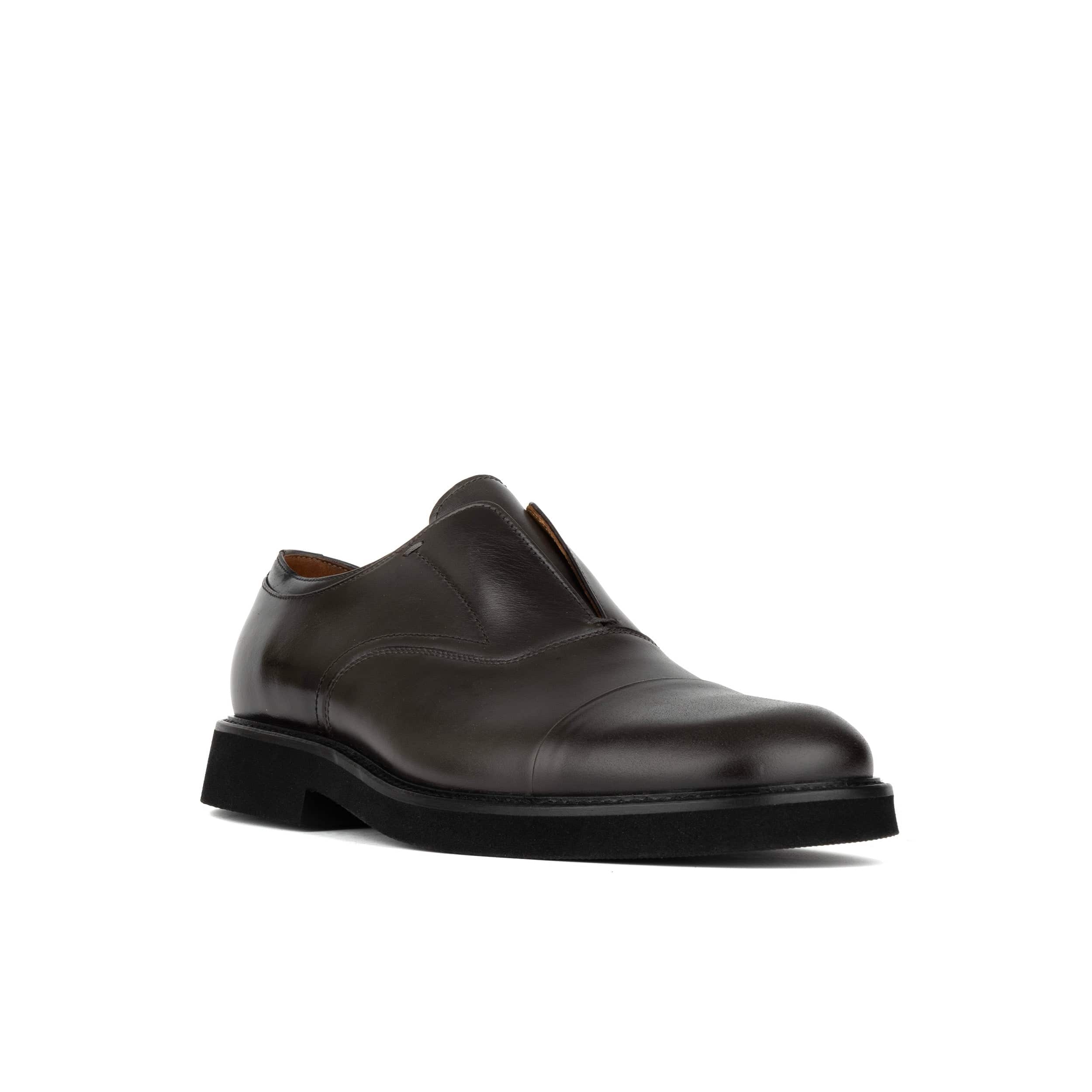 Dunlee - Grey - Men's leather slip-on loafer - Image 2
