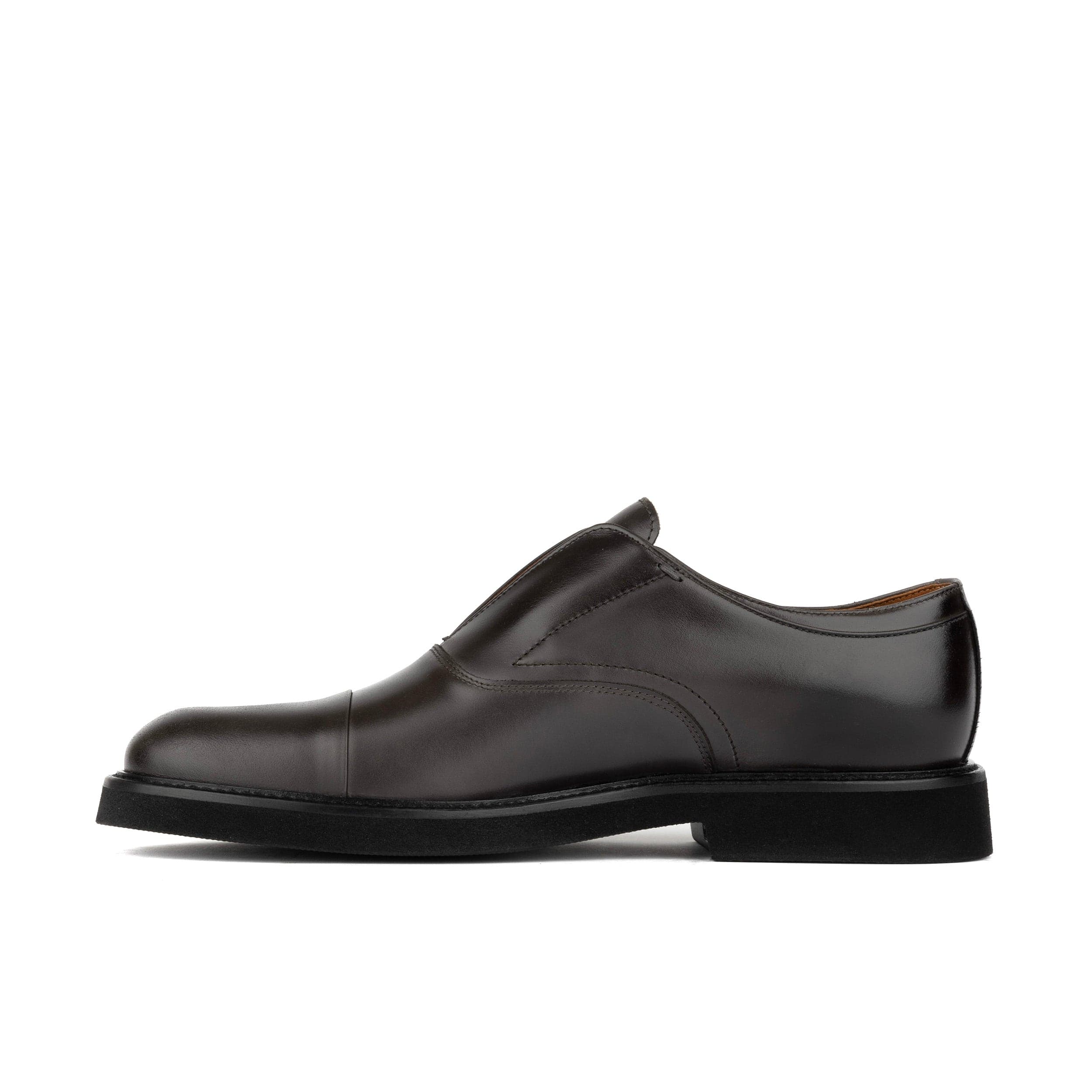 Dunlee - Grey - Men's leather slip-on loafer - Image 3