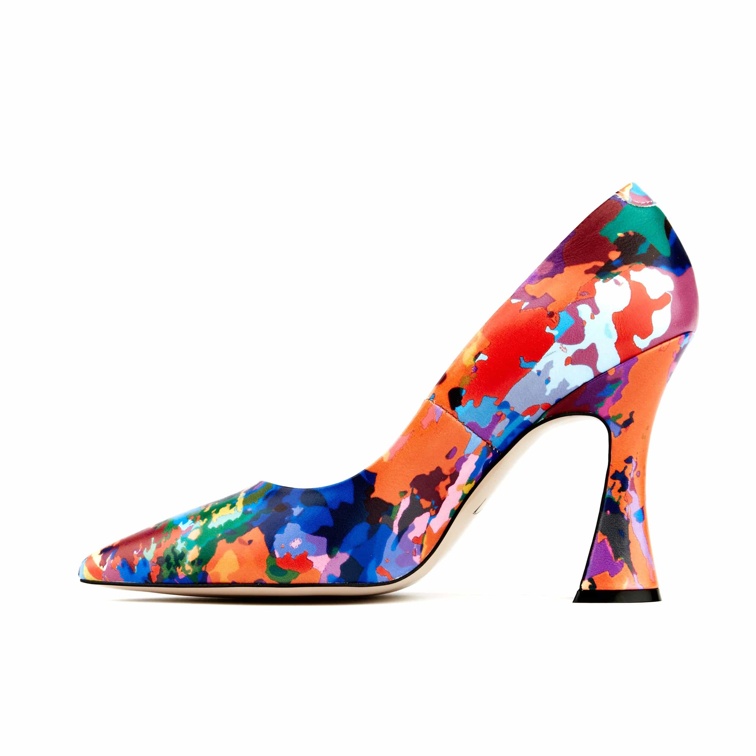 Emily - Summer Colours - Women's pointy 4 inch multicolour leather pump - Image 3