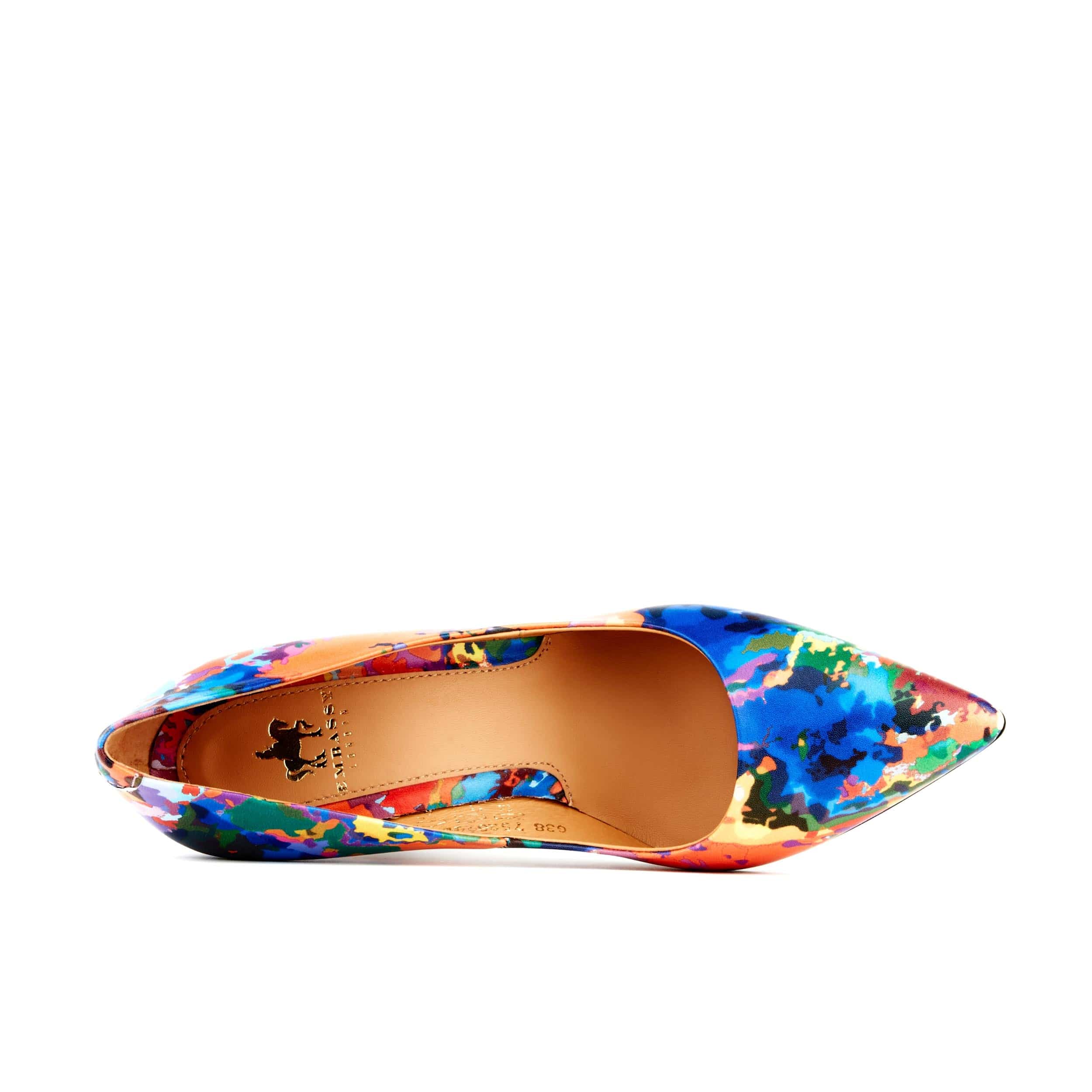 Emily - Summer Colours - Women's pointy 4 inch multicolour leather pump - Image 5