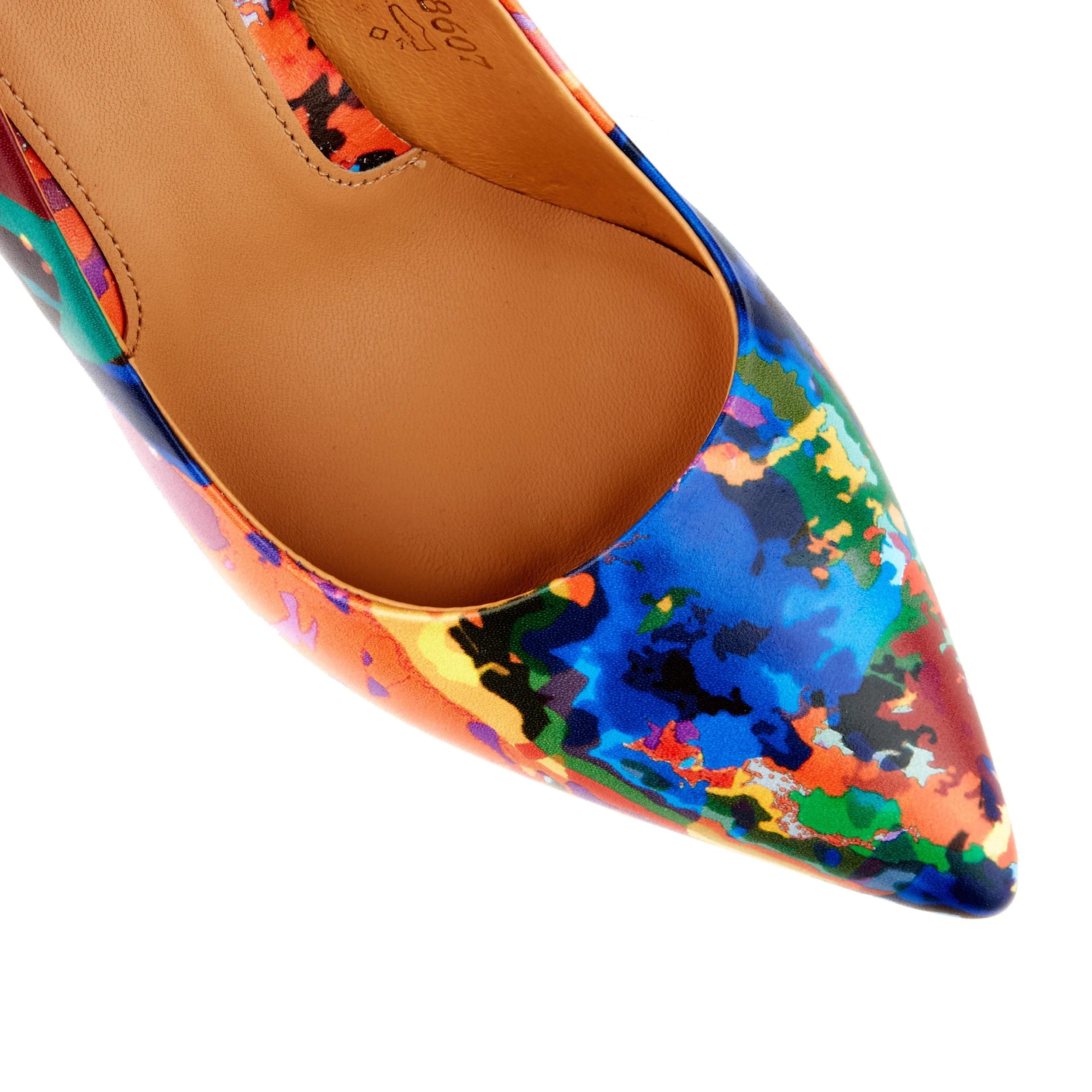 Emily - Summer Colours - Women's pointy 4 inch multicolour leather pump - Image 7