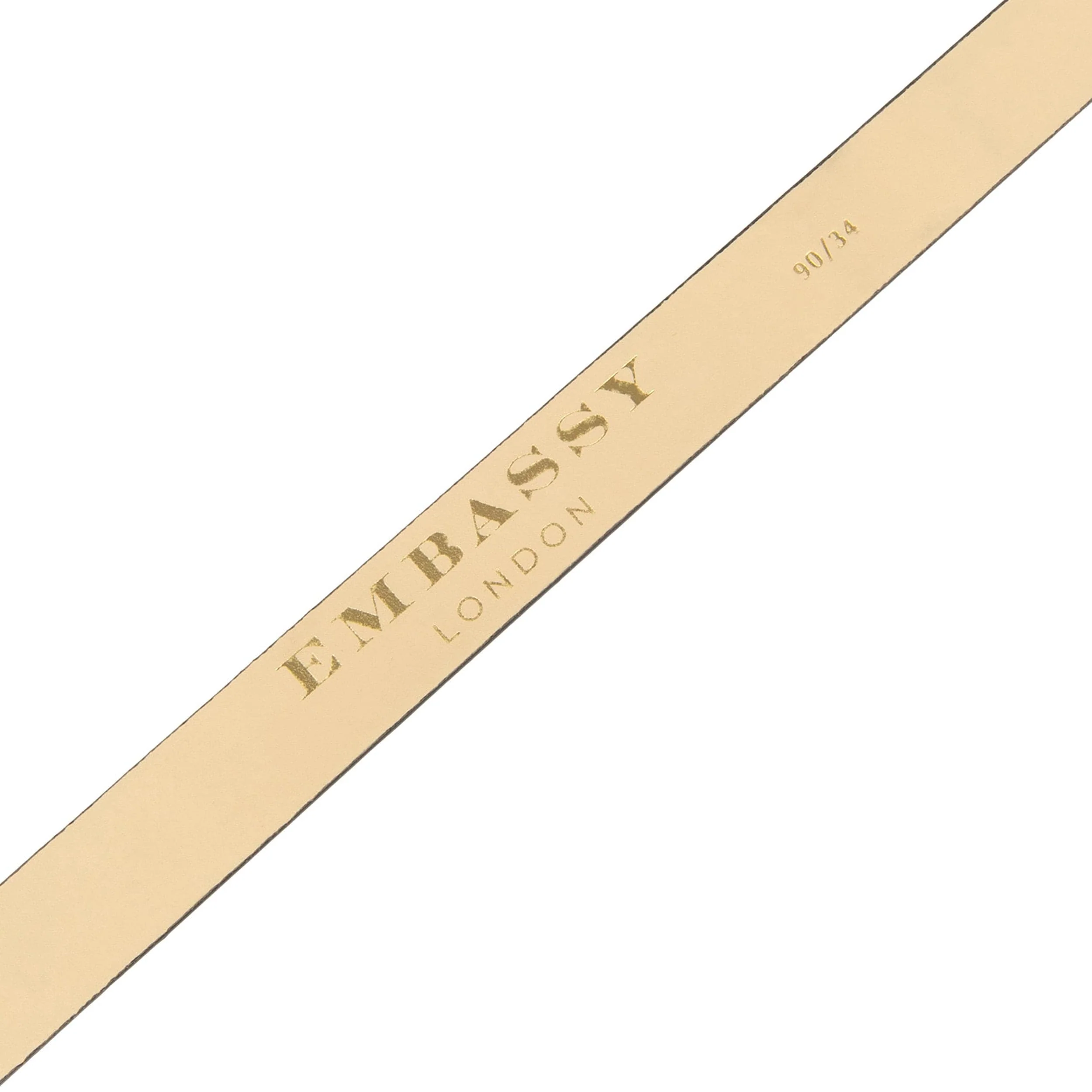Emma - Black & Gold - Women's Italian leather belt - Image 3