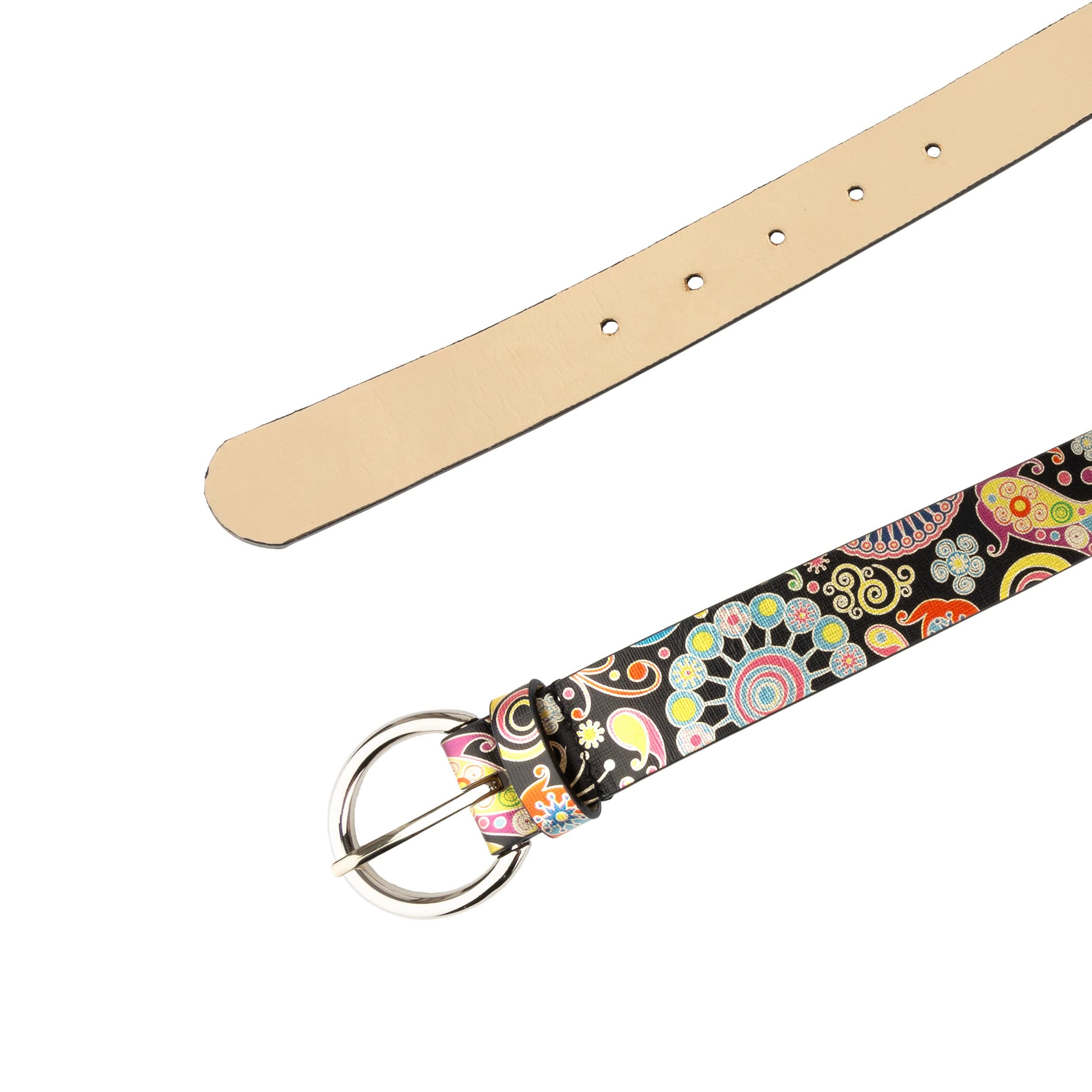 Emma - Navy Pink - Women's Italian leather belt - Image 5