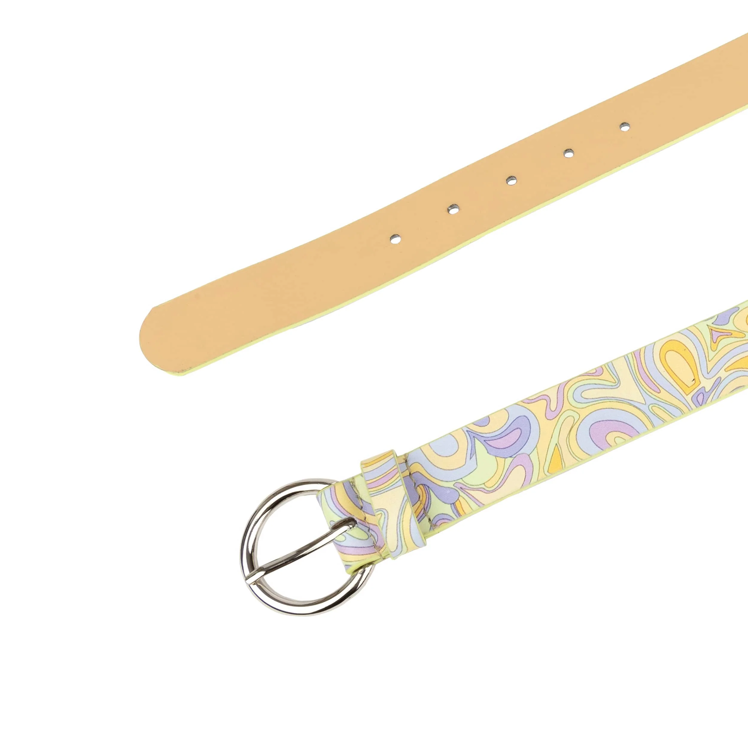 Emma - Pastel Paisley - Women's Italian leather belt - Image 4