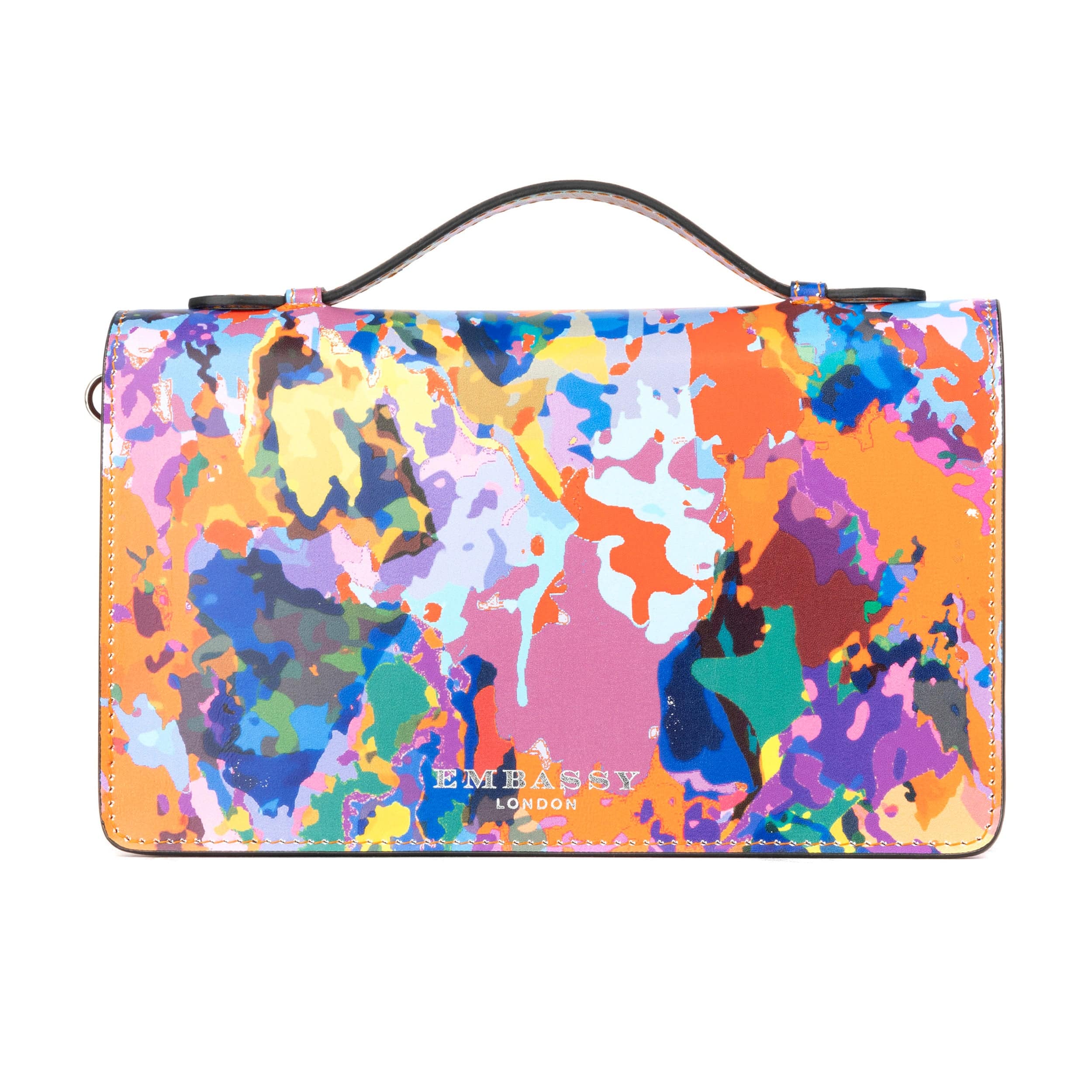Envy - Summer Colours - Women's leather flap clutch bag with strap - Image 3