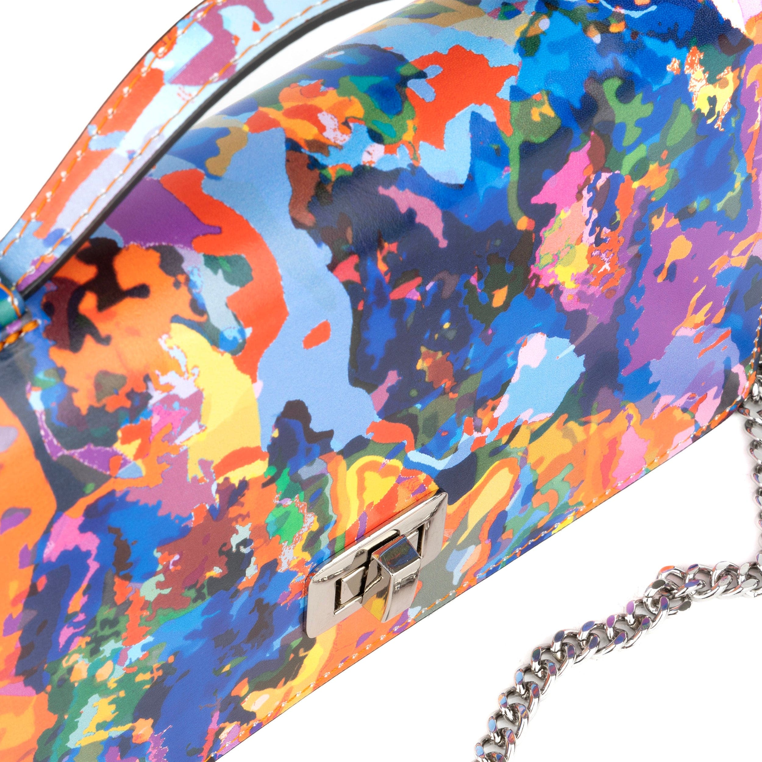 Envy - Summer Colours - Women's leather flap clutch bag with strap - Image 5