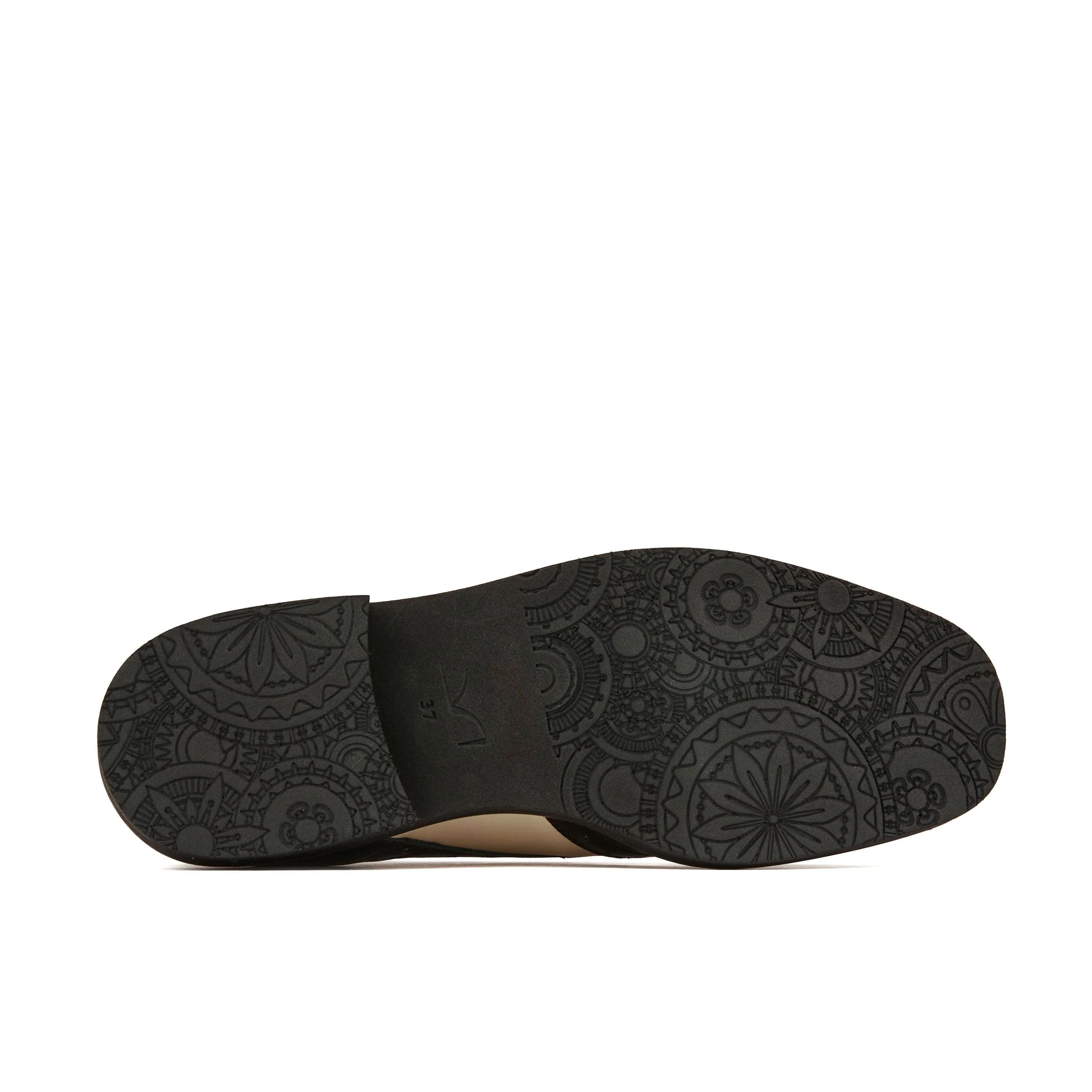 Eton - Cream & Black - Women's square toe leather lace up in white & black - Image 10