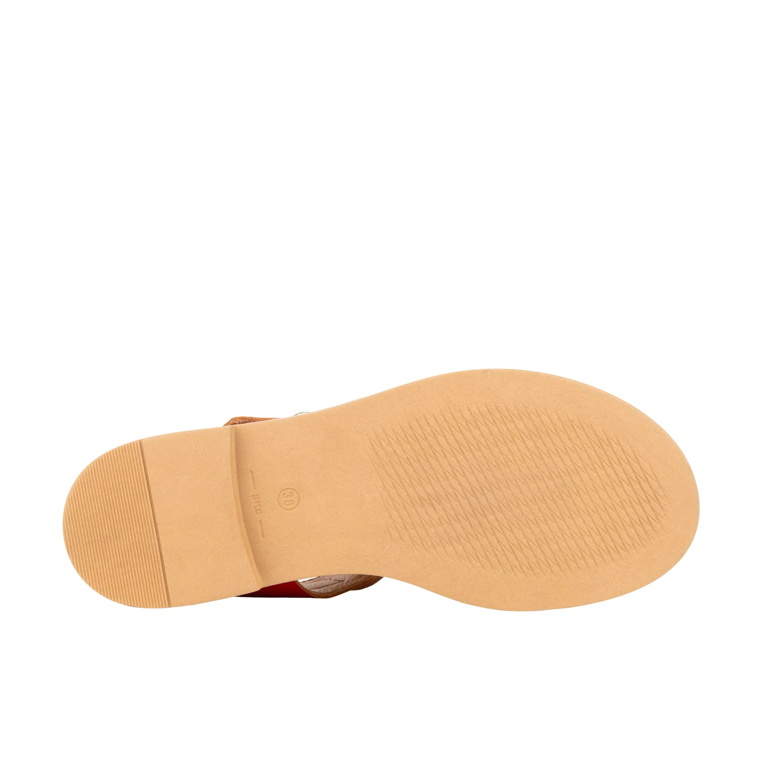 Fiona - Red - Women's Leather Gladiator Strap Sandals - Image 5