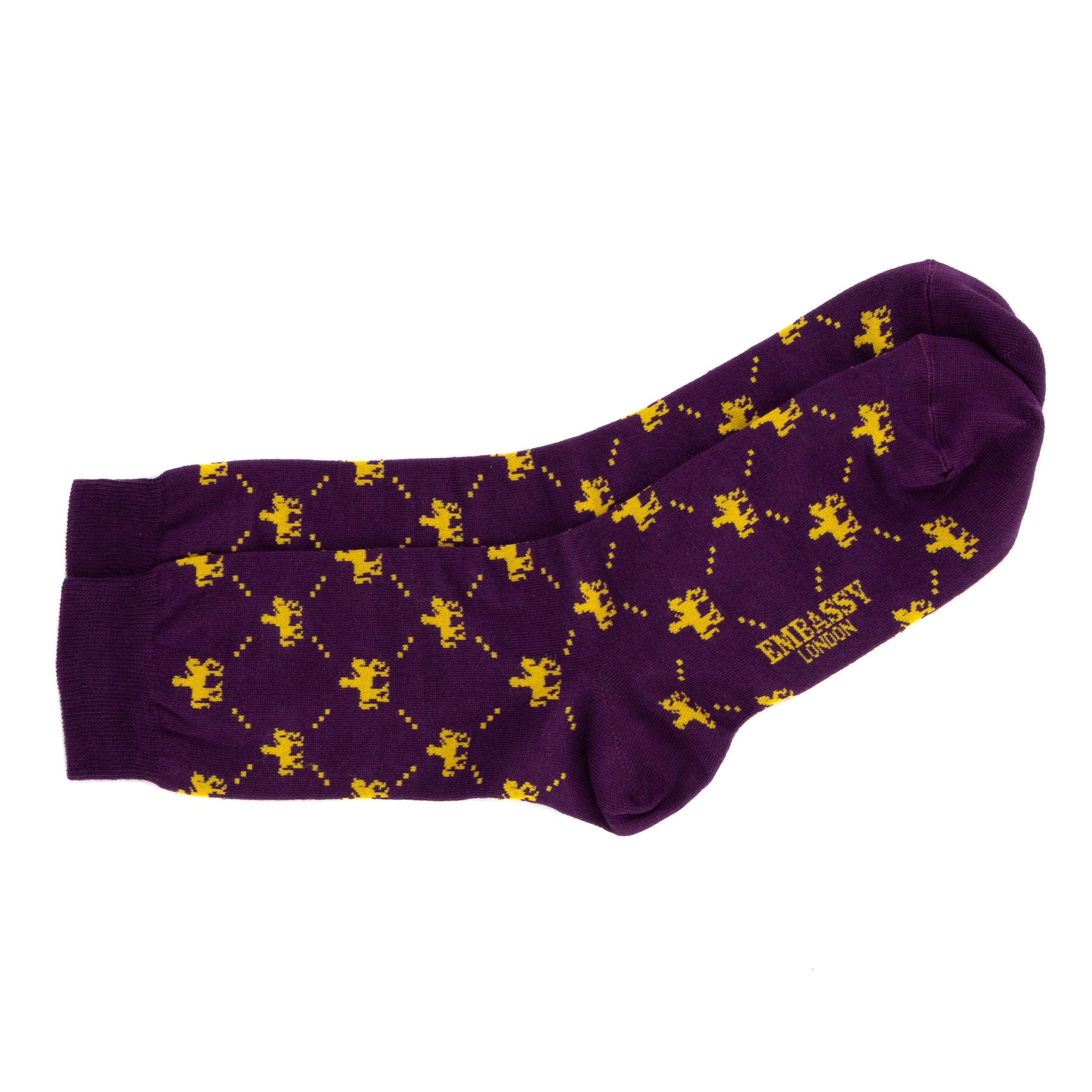 Footsie - Purple - Women's cotton crew socks UK 3 to 7 in dark purple - Image 3